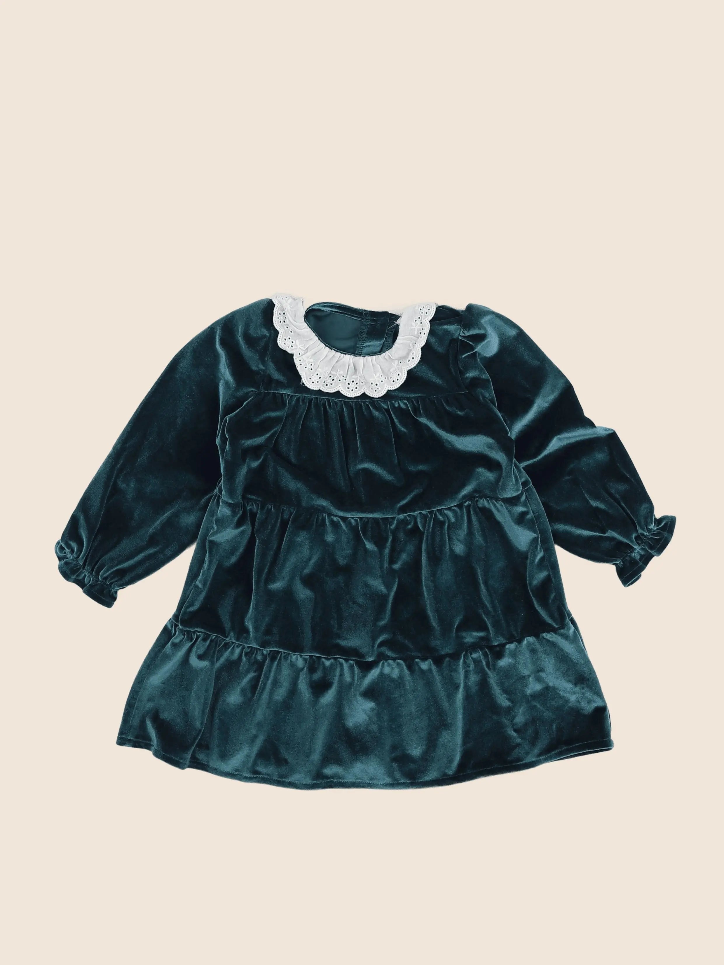 Vertbaudet - robe vert - 2 ans