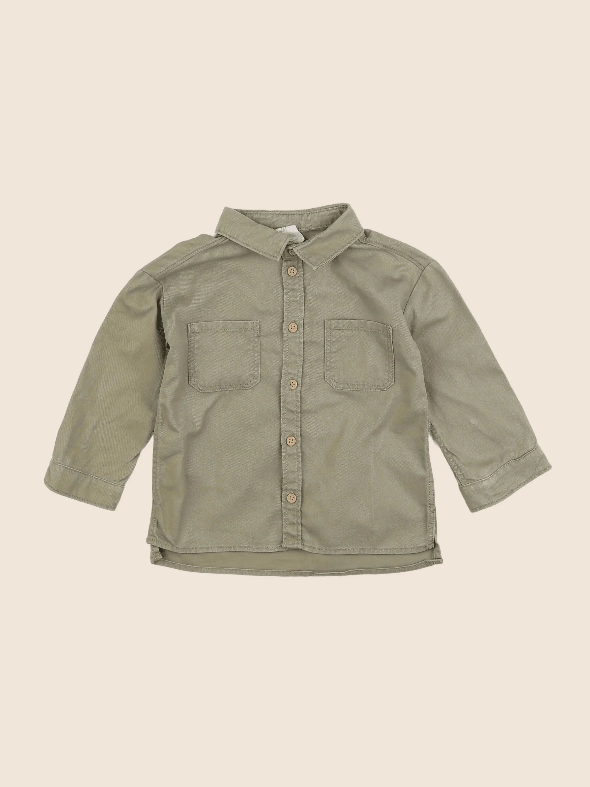H&M - veste vert - 12/18 mois