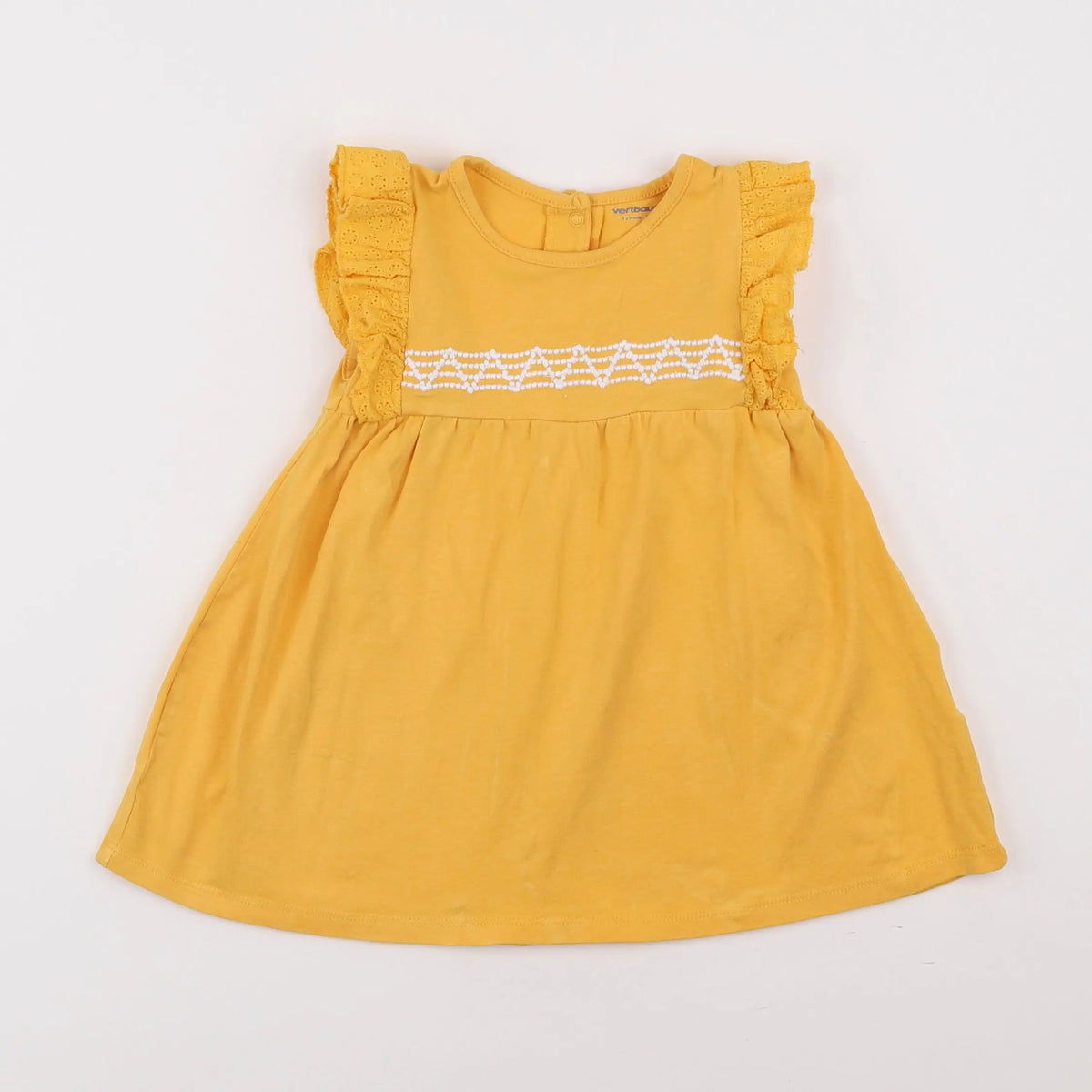 Vertbaudet - robe jaune - 12 mois