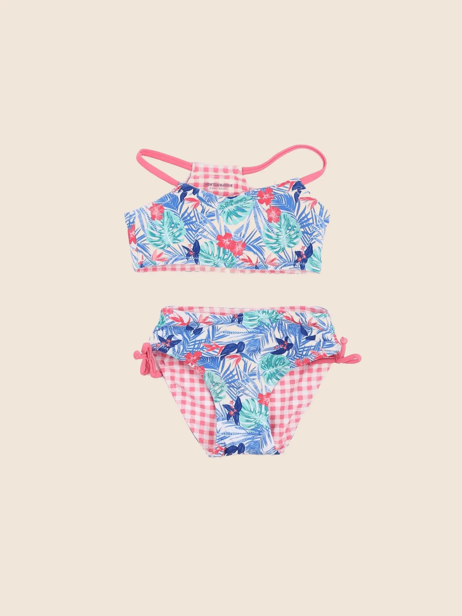Vertbaudet - maillot de bain bleu - 2 ans