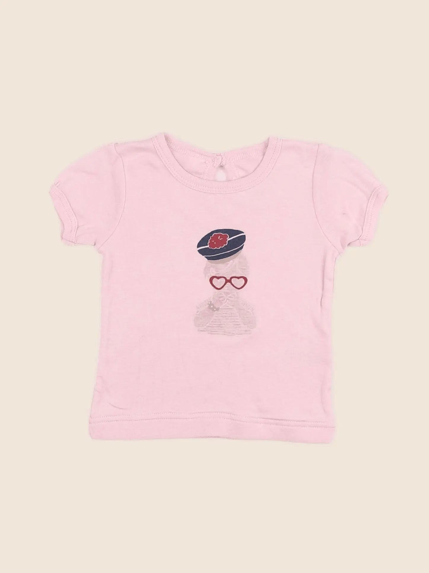 Petit Bateau - tee-shirt rose - 6 mois