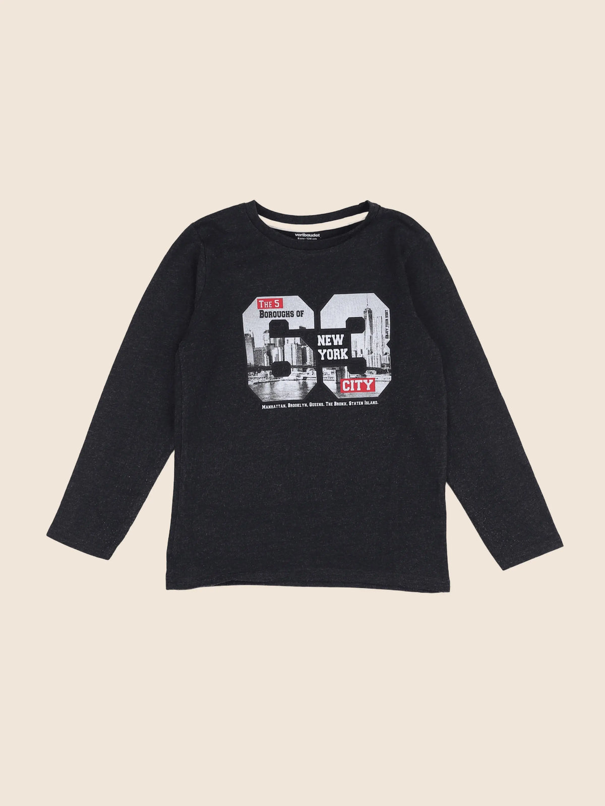 Vertbaudet - tee-shirt gris - 8 ans