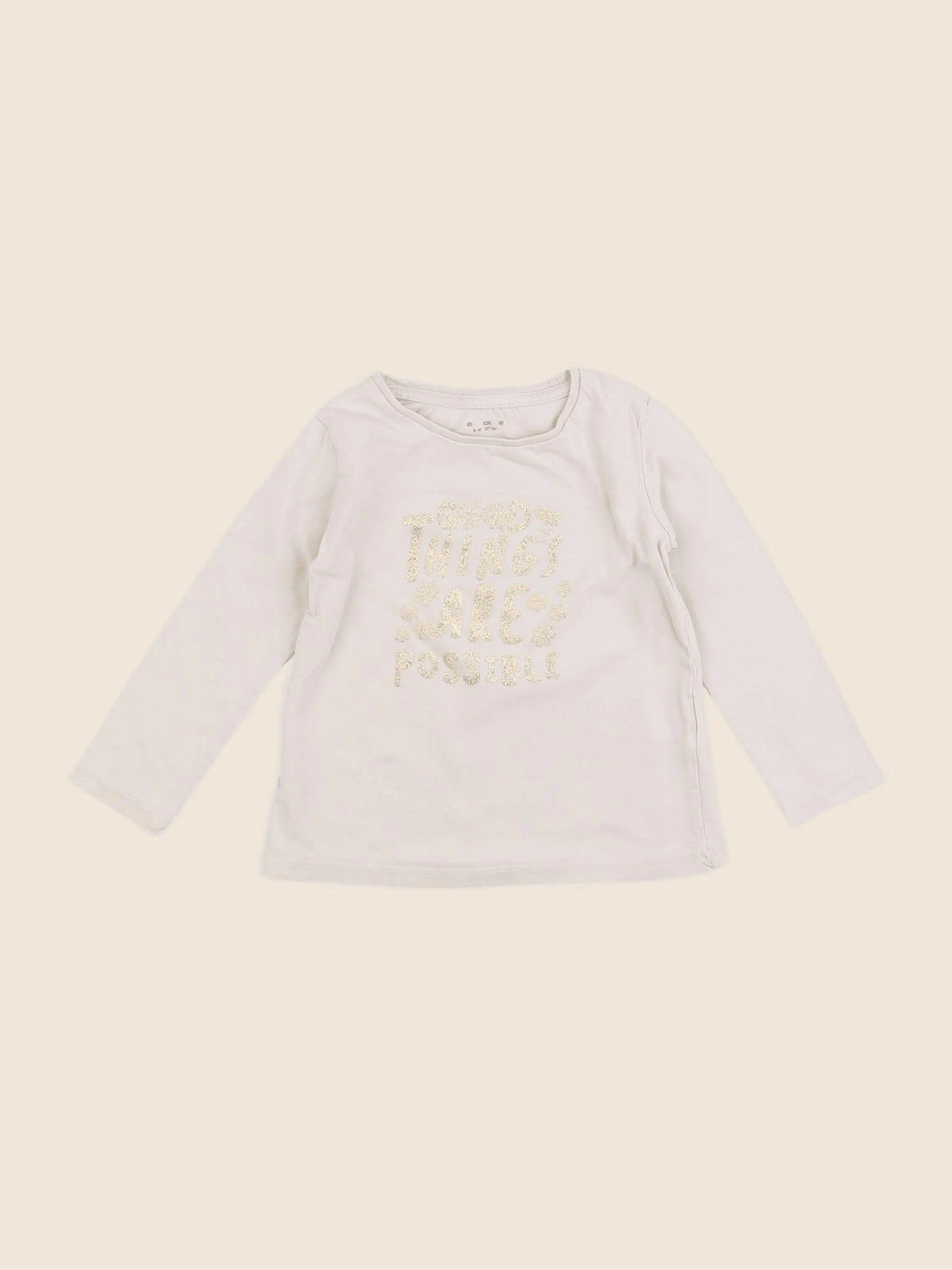 Vertbaudet - tee-shirt beige - 3 ans