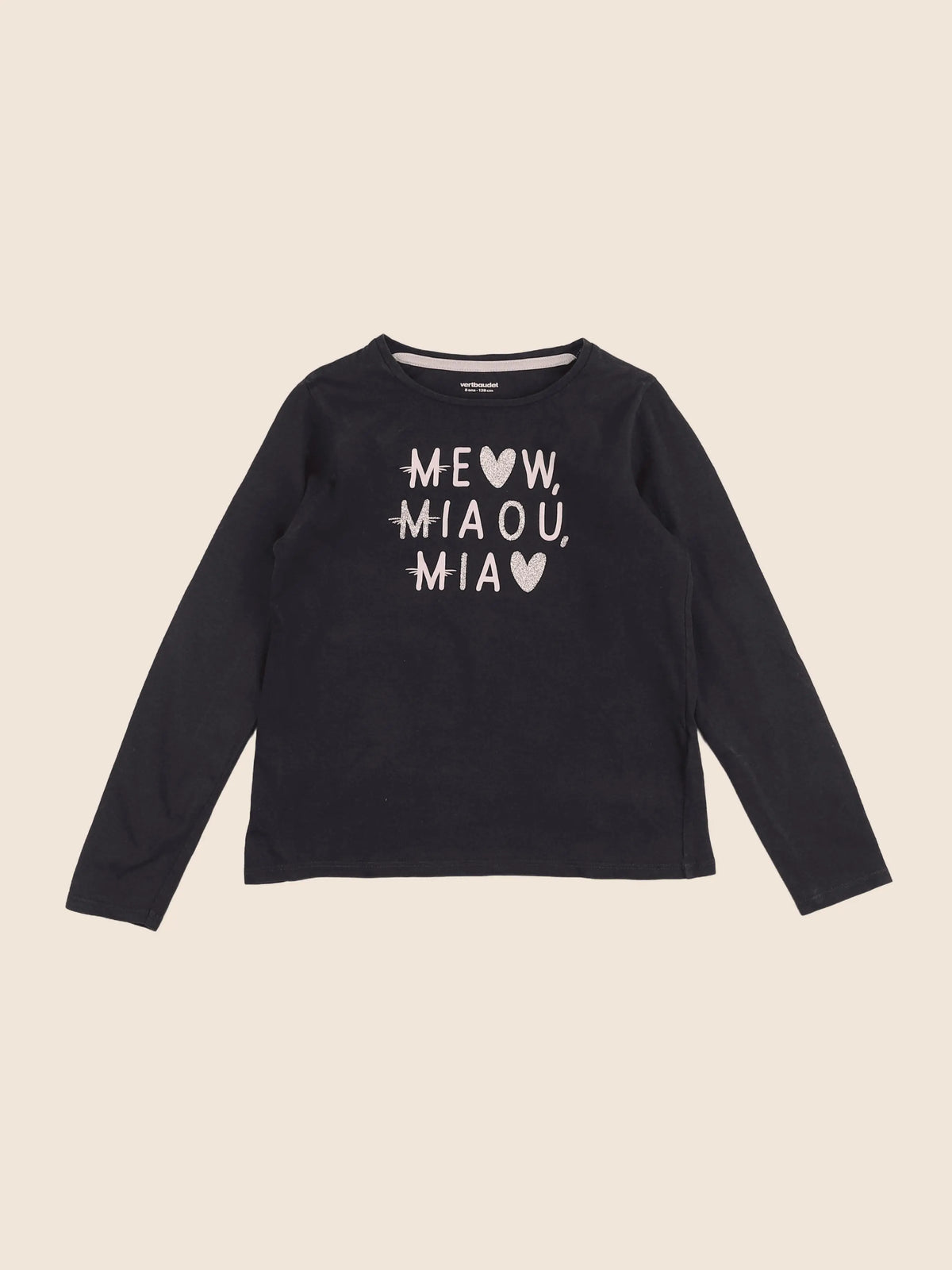 Vertbaudet - tee-shirt gris - 8 ans