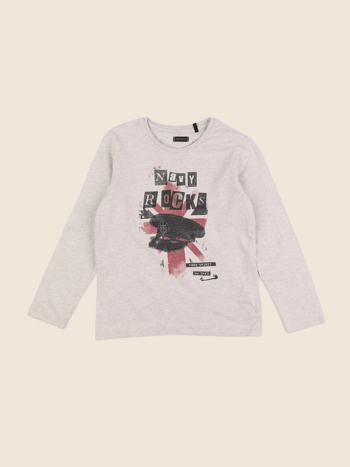 IKKS - tee-shirt beige - 6 ans