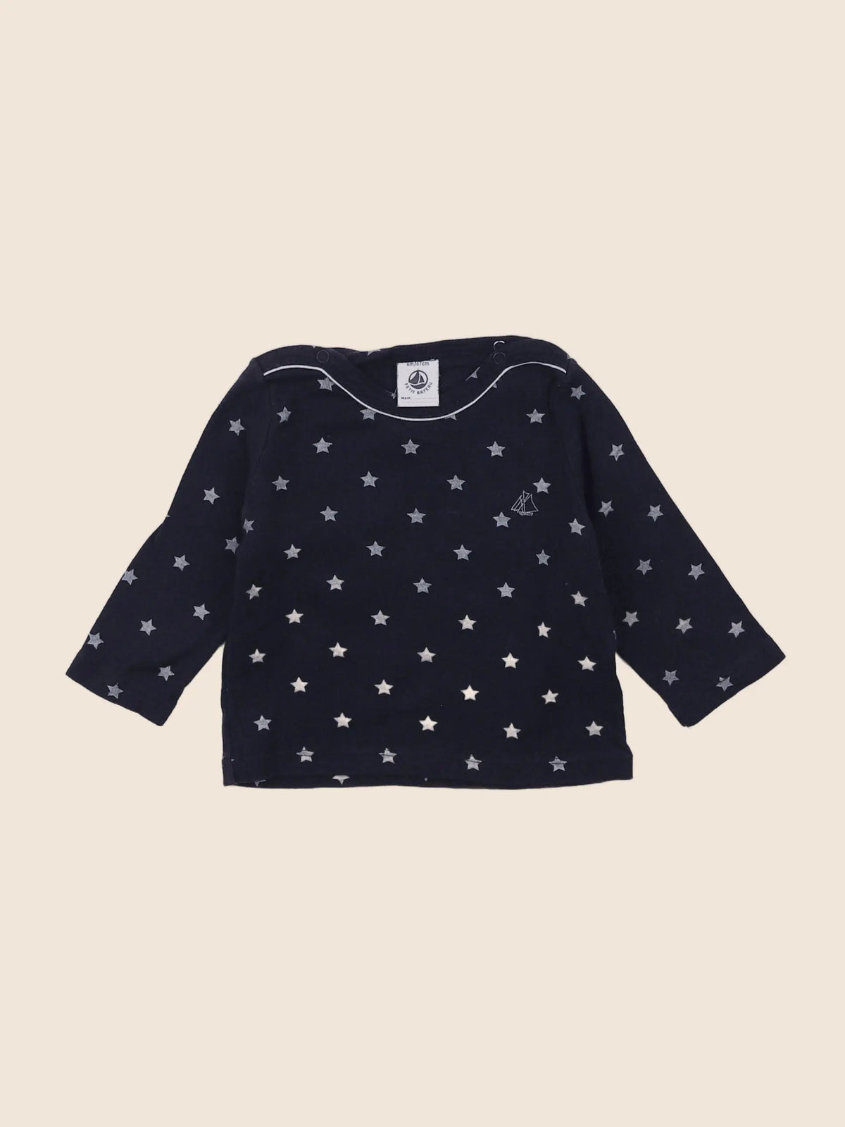 Petit Bateau - maillot de corps bleu - 6 mois