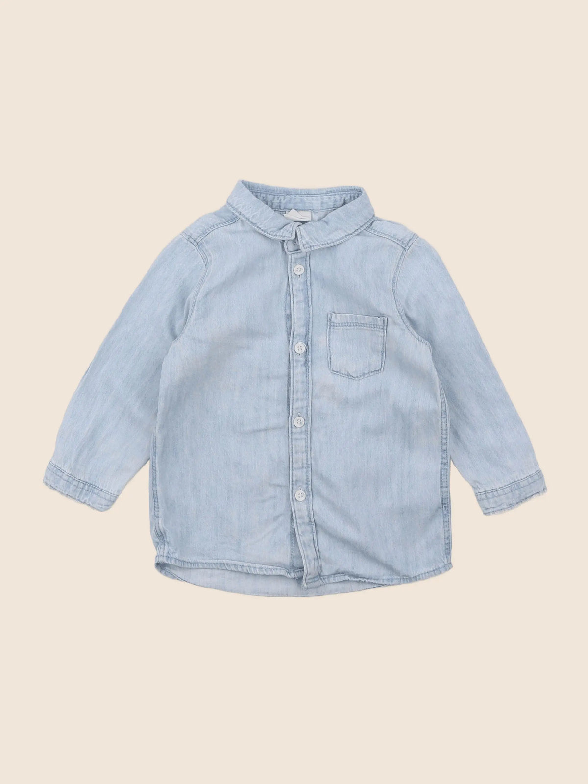 H&M - chemise bleu - 9/12 mois