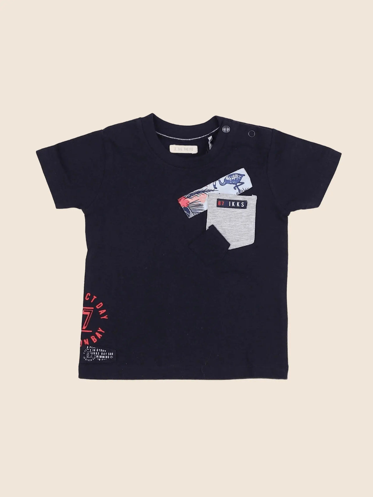 IKKS - tee-shirt bleu - 6 mois