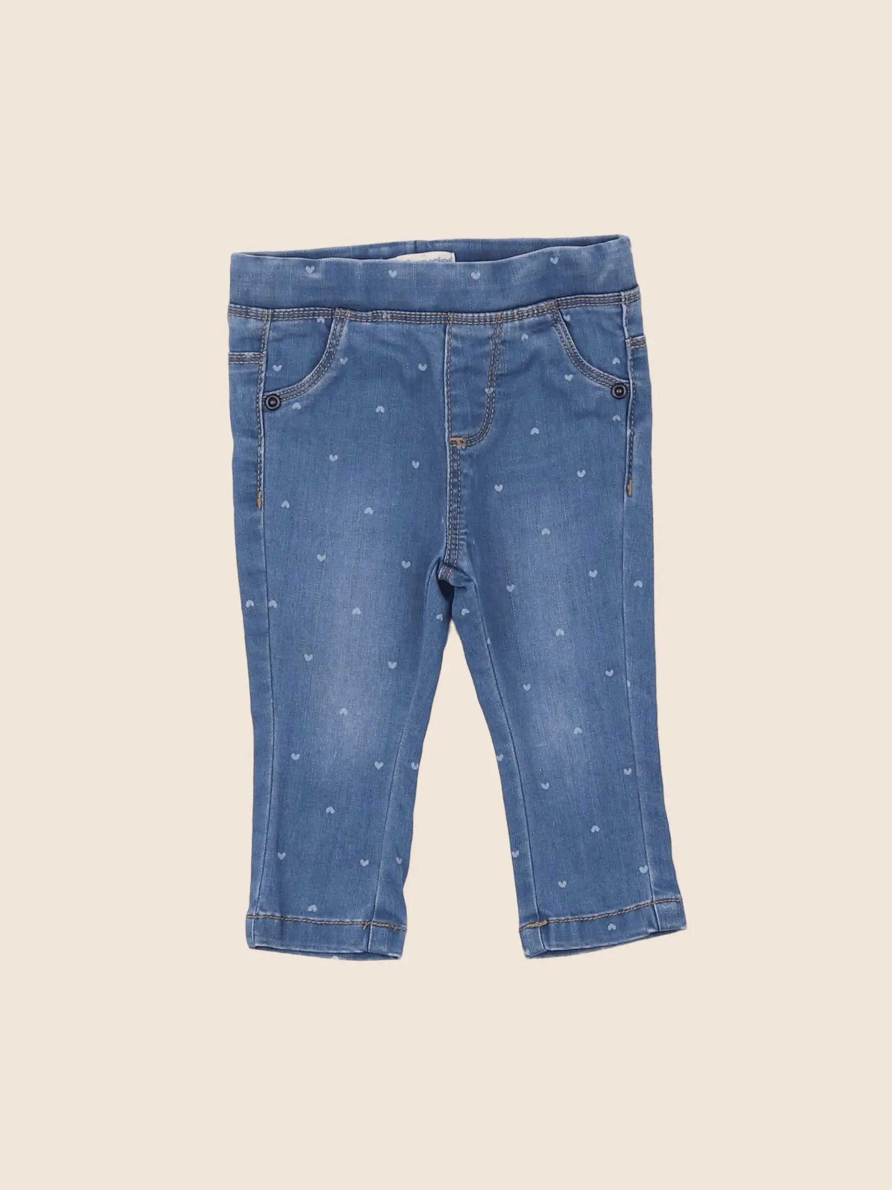 Vertbaudet - jegging bleu - 6 mois