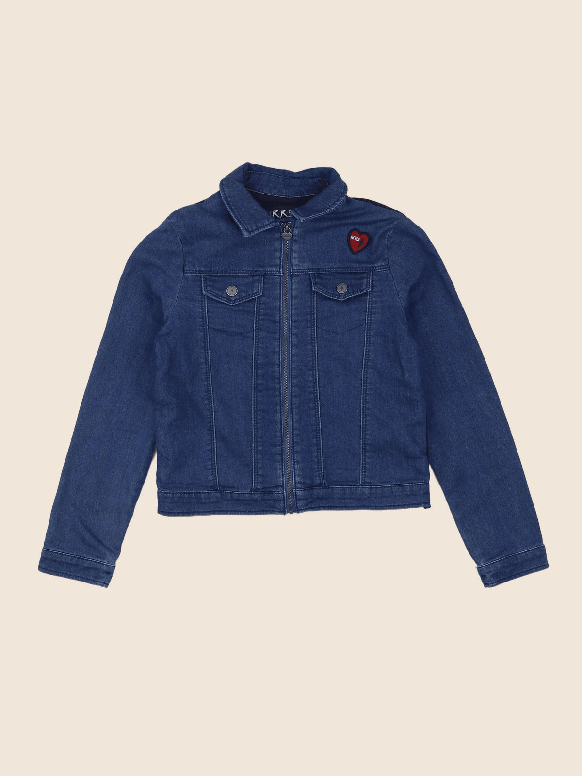IKKS - veste imprimé au dos bleu - 10 ans
