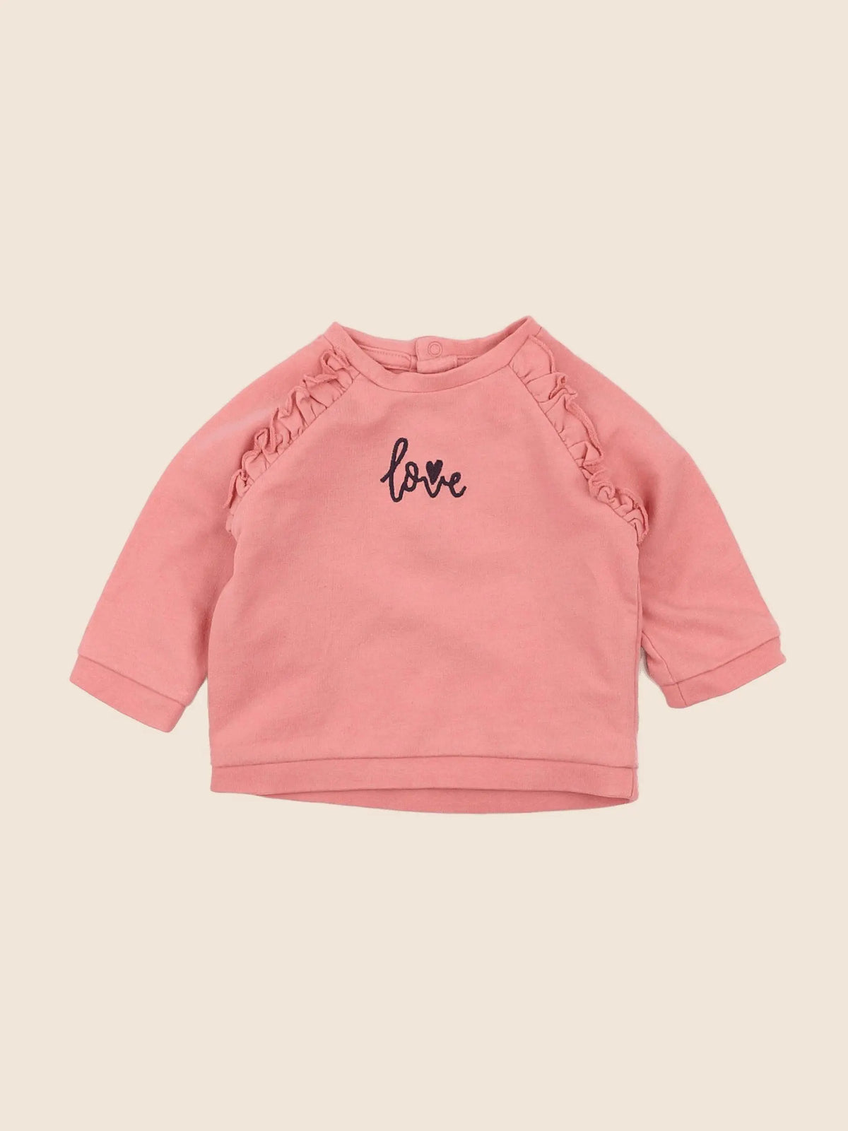 Vertbaudet - sweat rose - 3 mois