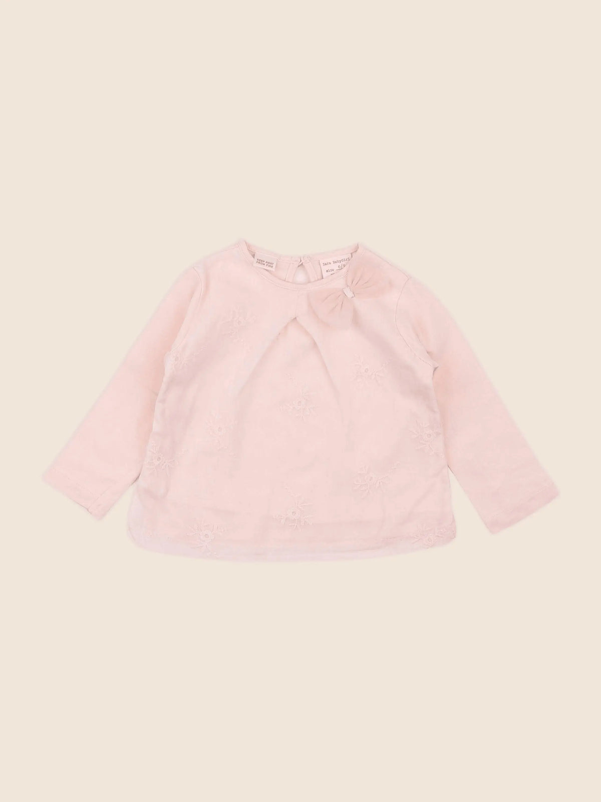 Zara - tee-shirt rose - 6/9 mois