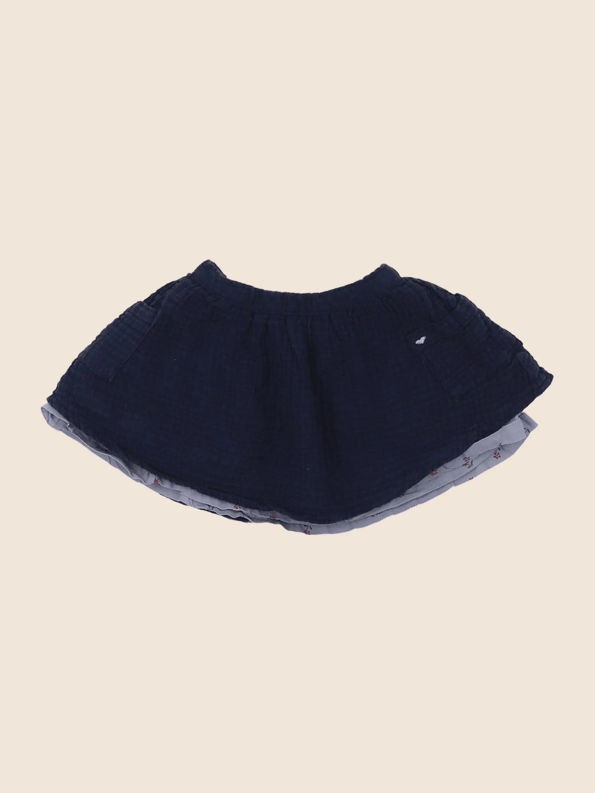 Vertbaudet - jupe réversible bleu - 3 ans
