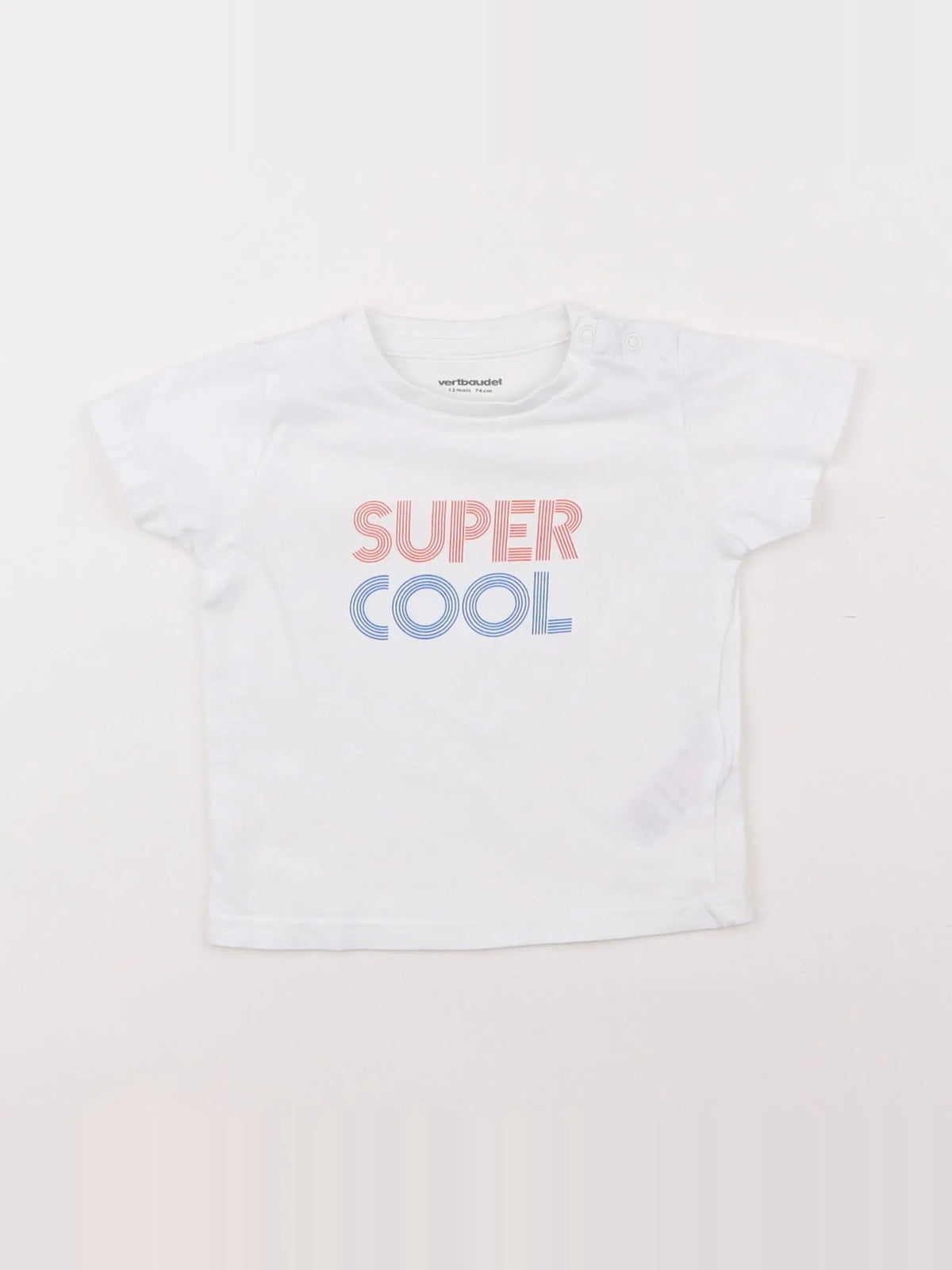 Vertbaudet - tee-shirt blanc - 12 mois