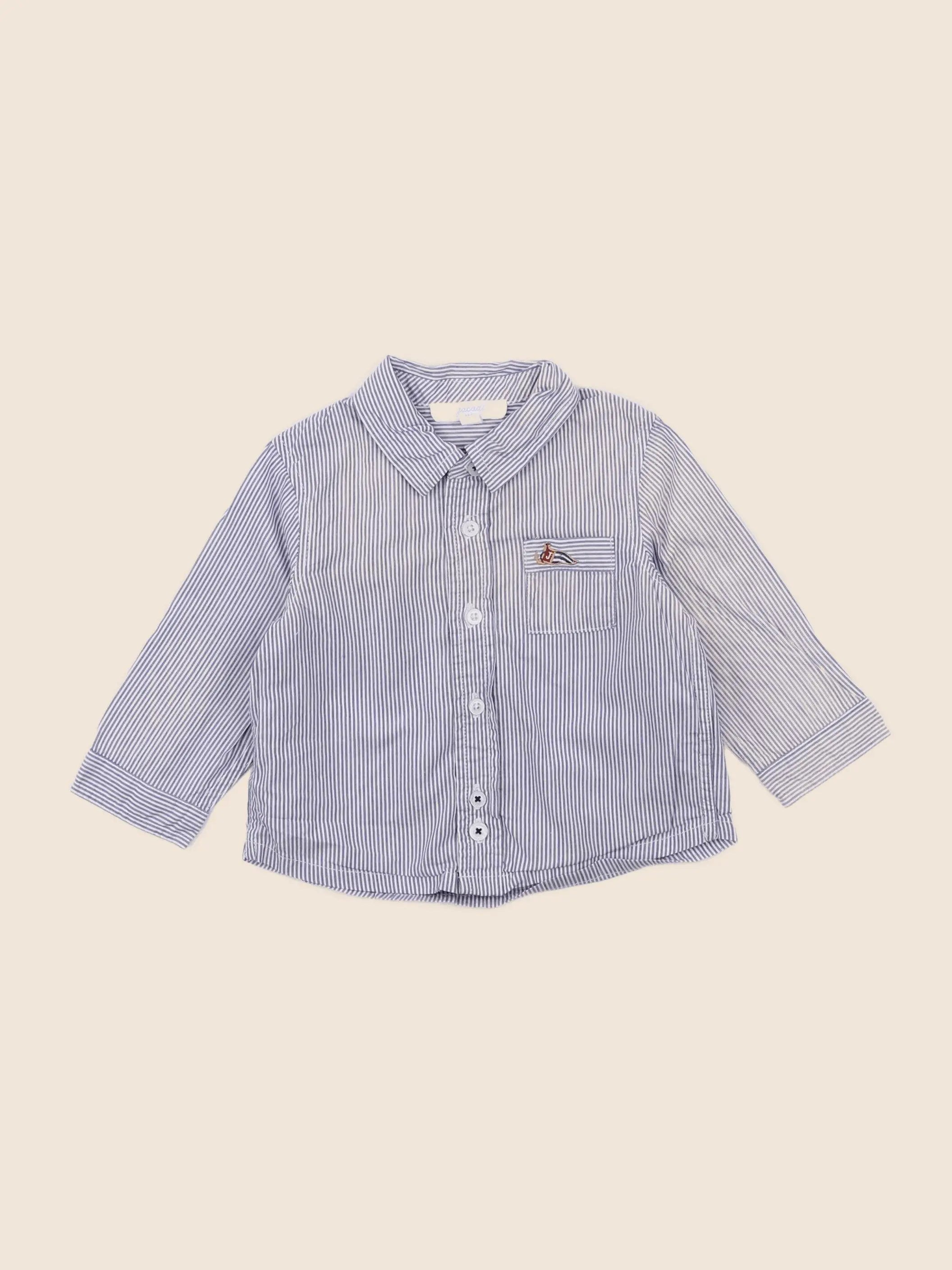 Jacadi - chemise bleu - 6 mois