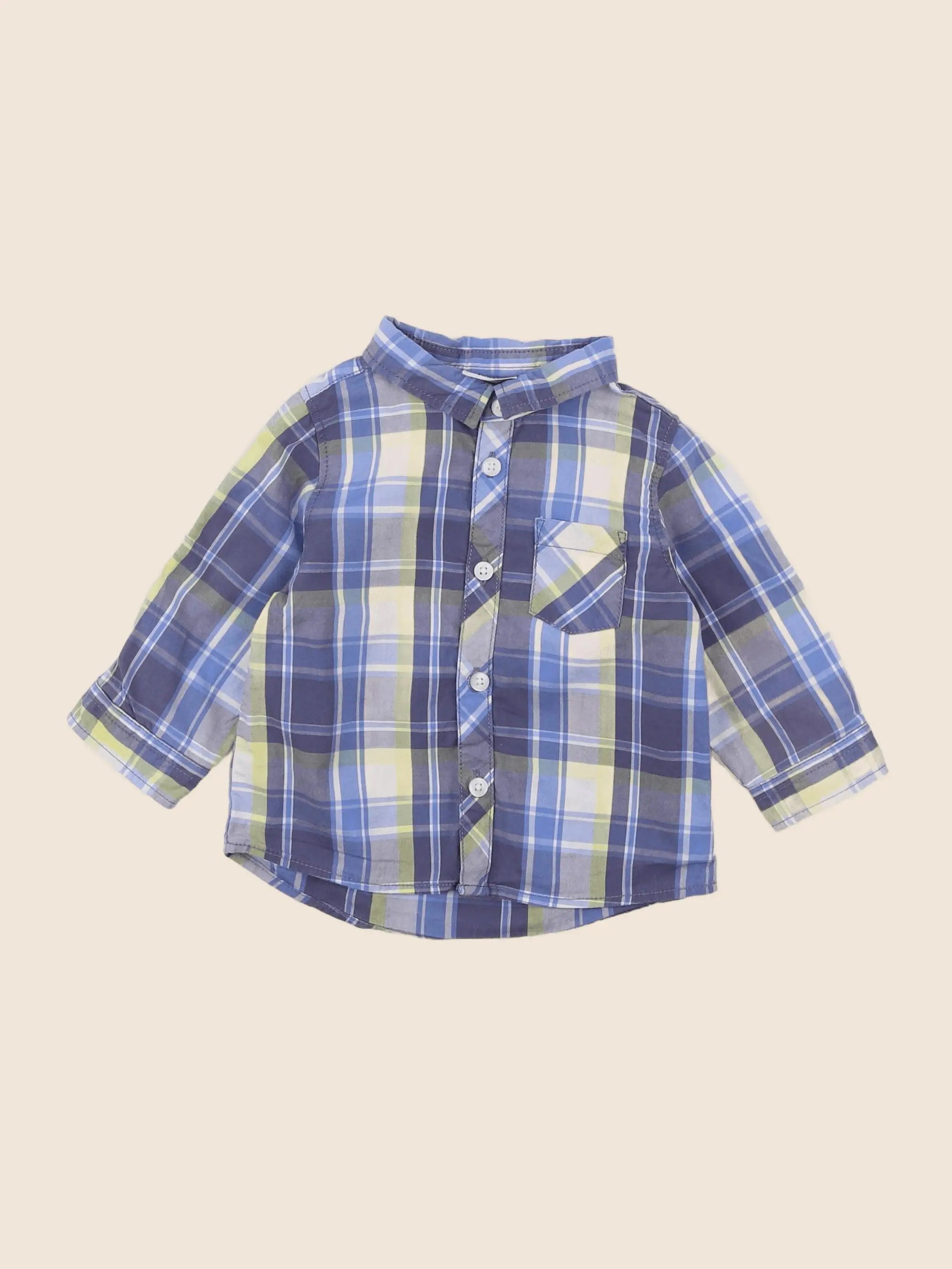 Tape à l'oeil - chemise bleu - 6 mois