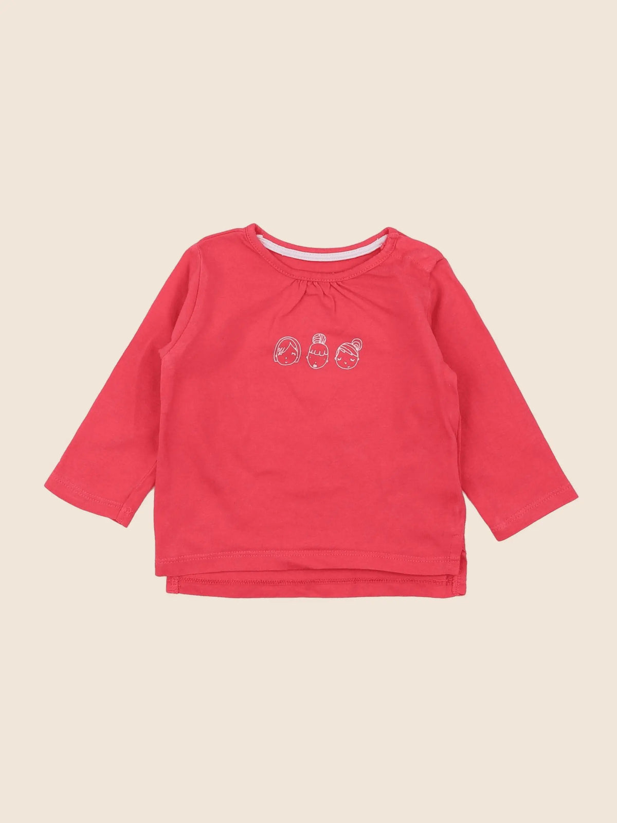 Vertbaudet - tee-shirt rose - 6 mois