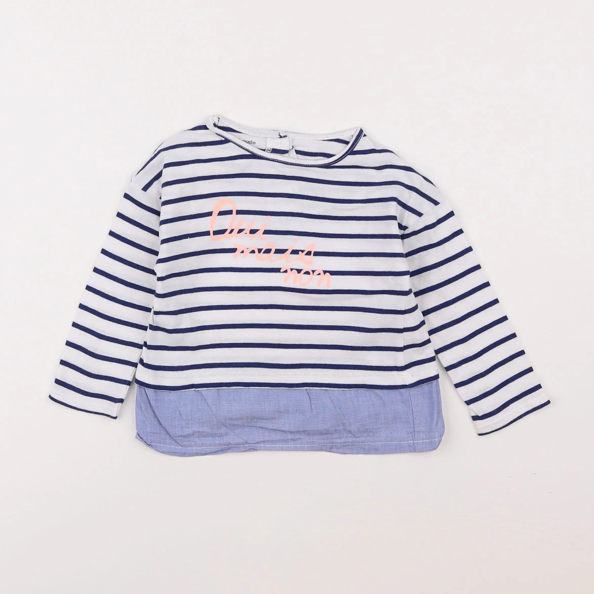 Vertbaudet - tee-shirt bleu - 2 ans