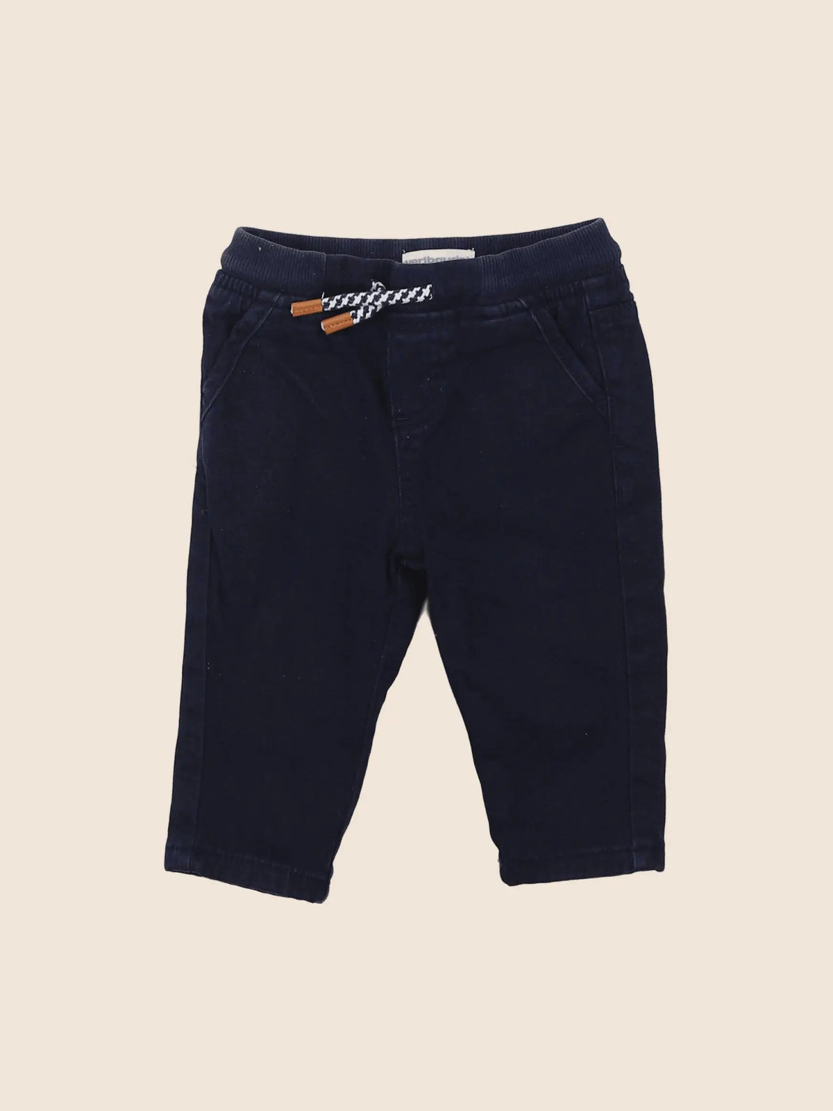 Vertbaudet - pantalon doublé bleu - 6 mois