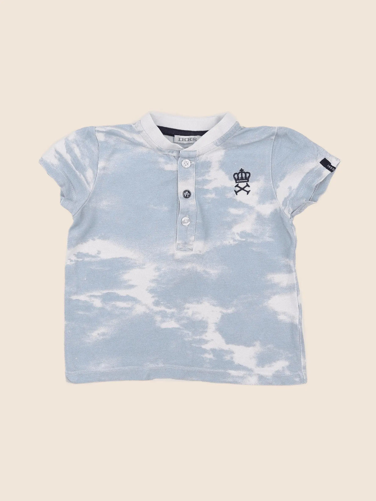 IKKS - polo bleu - 12 mois