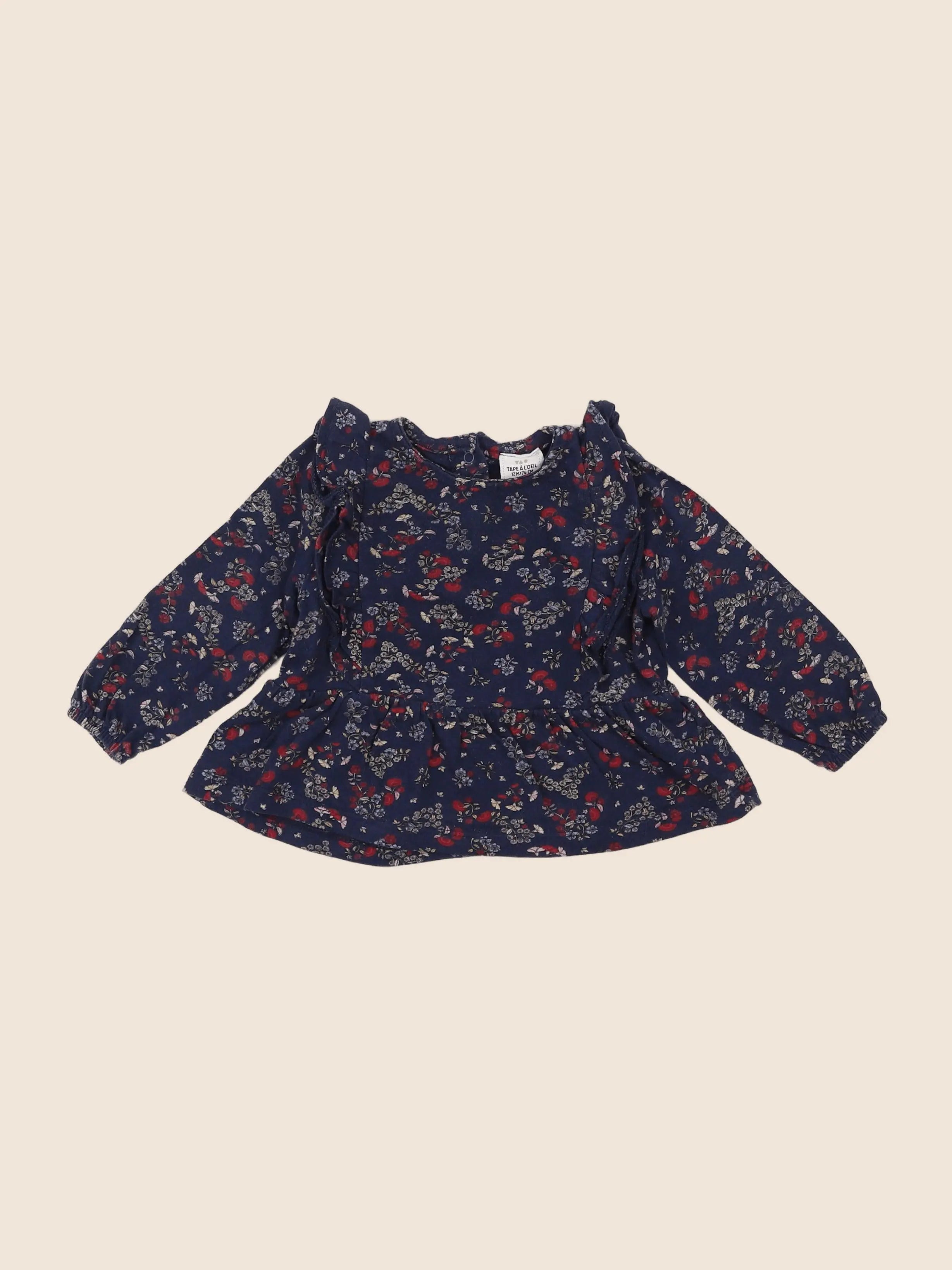 Tape à l'oeil - blouse bleu - 12 mois