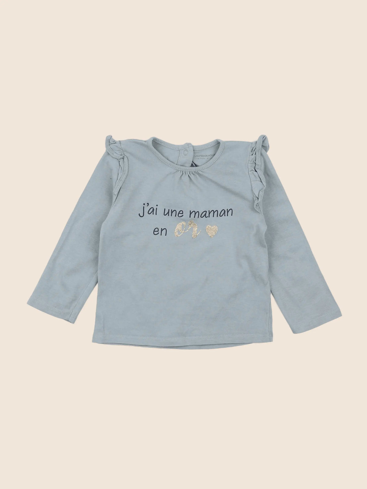 Vertbaudet - tee-shirt bleu - 18 mois