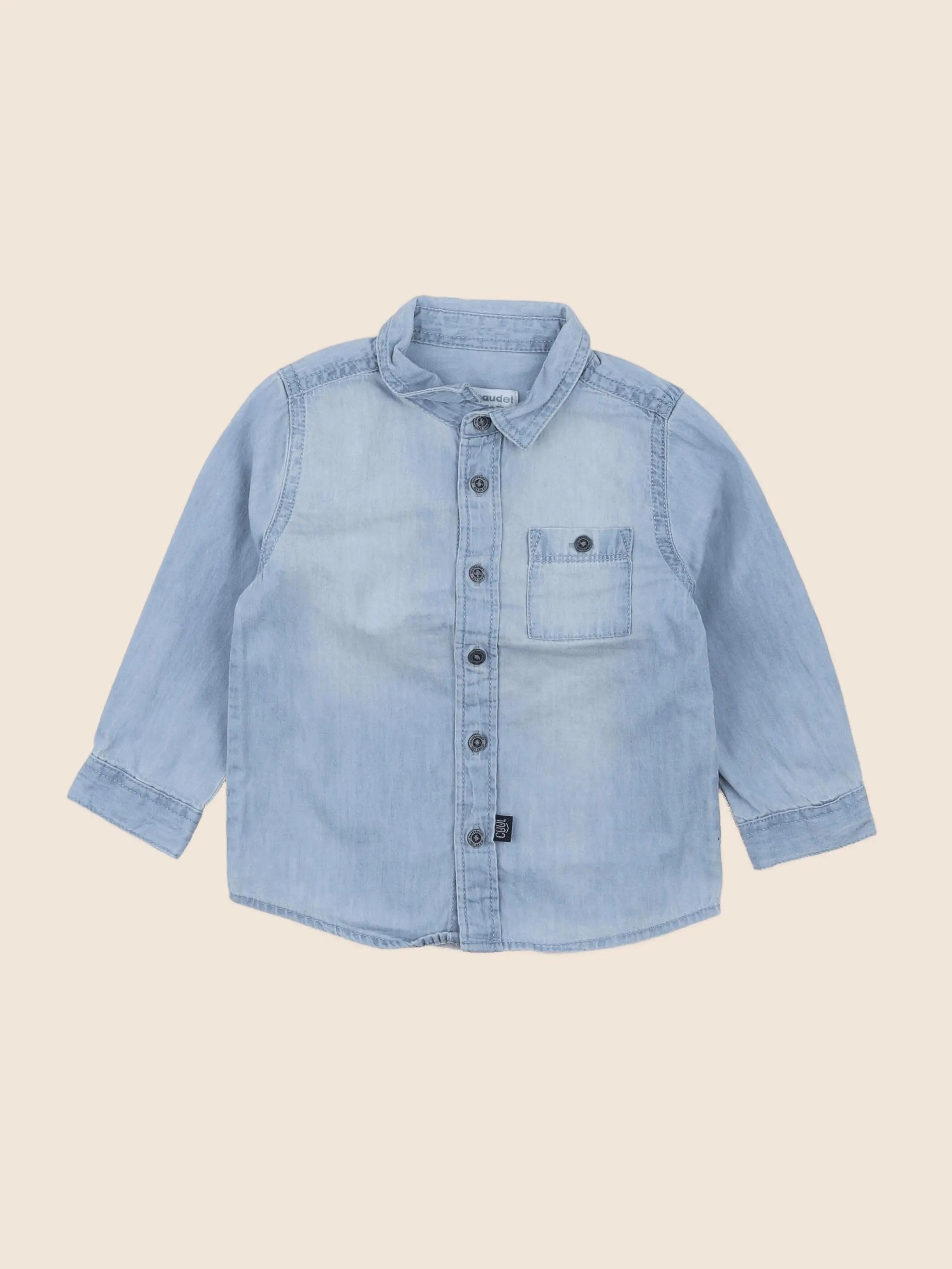 Vertbaudet - chemise bleu - 18 mois