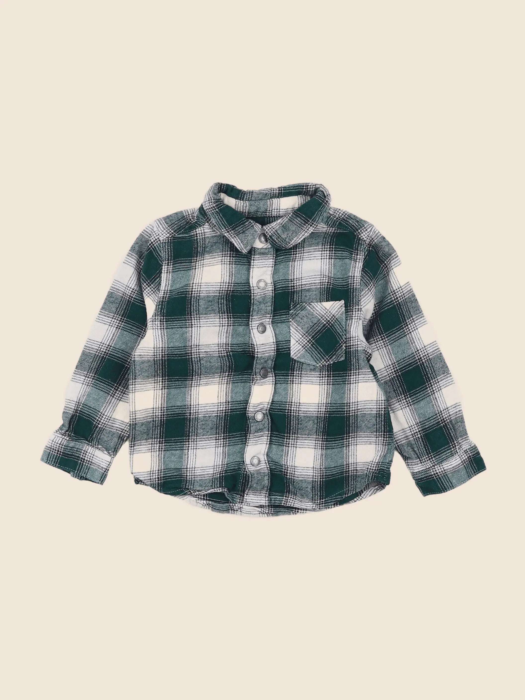 Vertbaudet - chemise vert - 18 mois