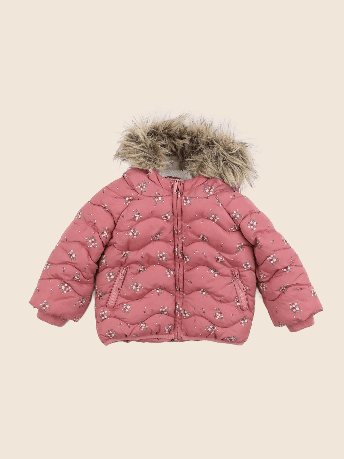 Vertbaudet - doudoune rose - 2 ans