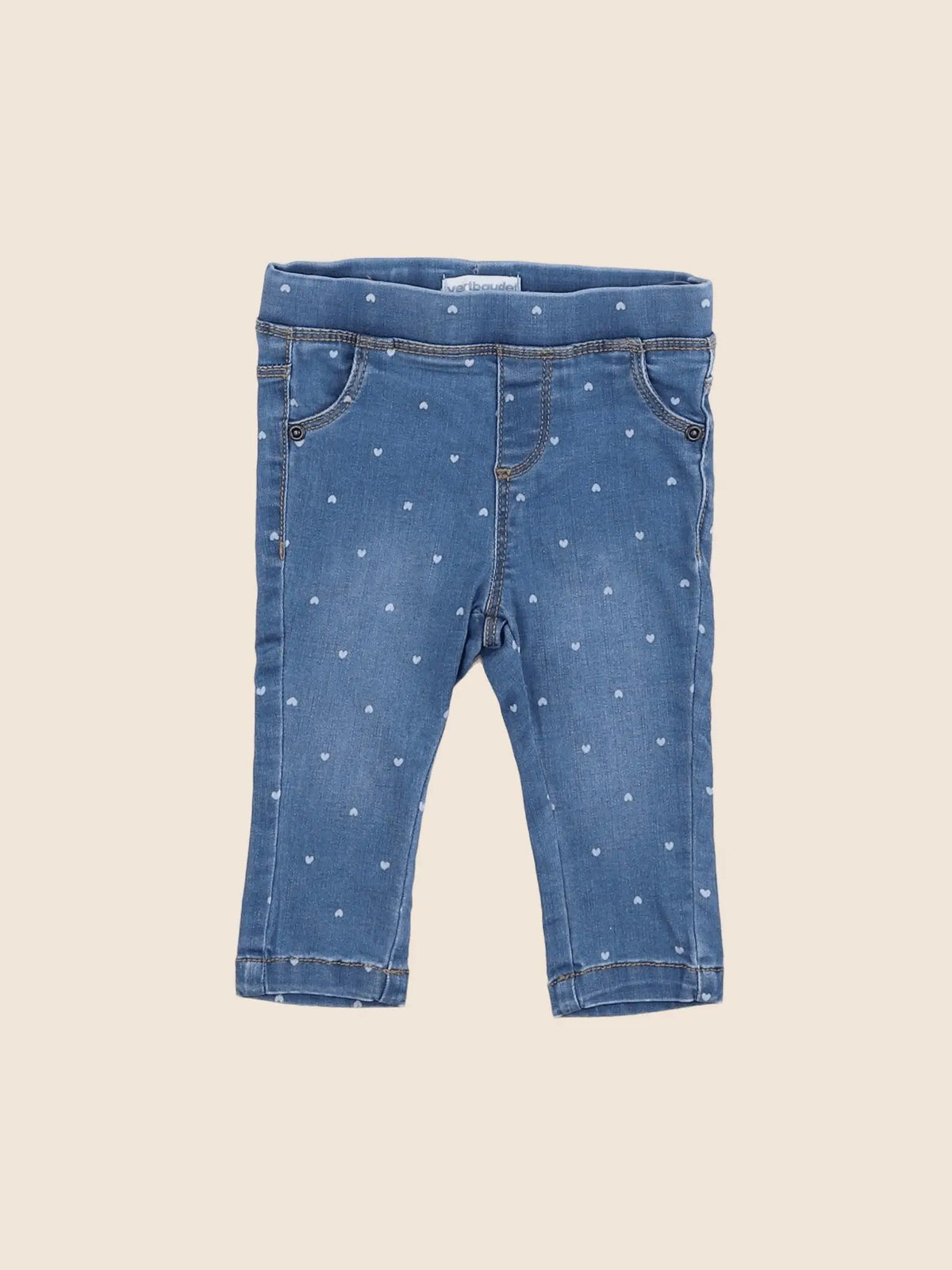 Vertbaudet - jegging bleu - 6 mois