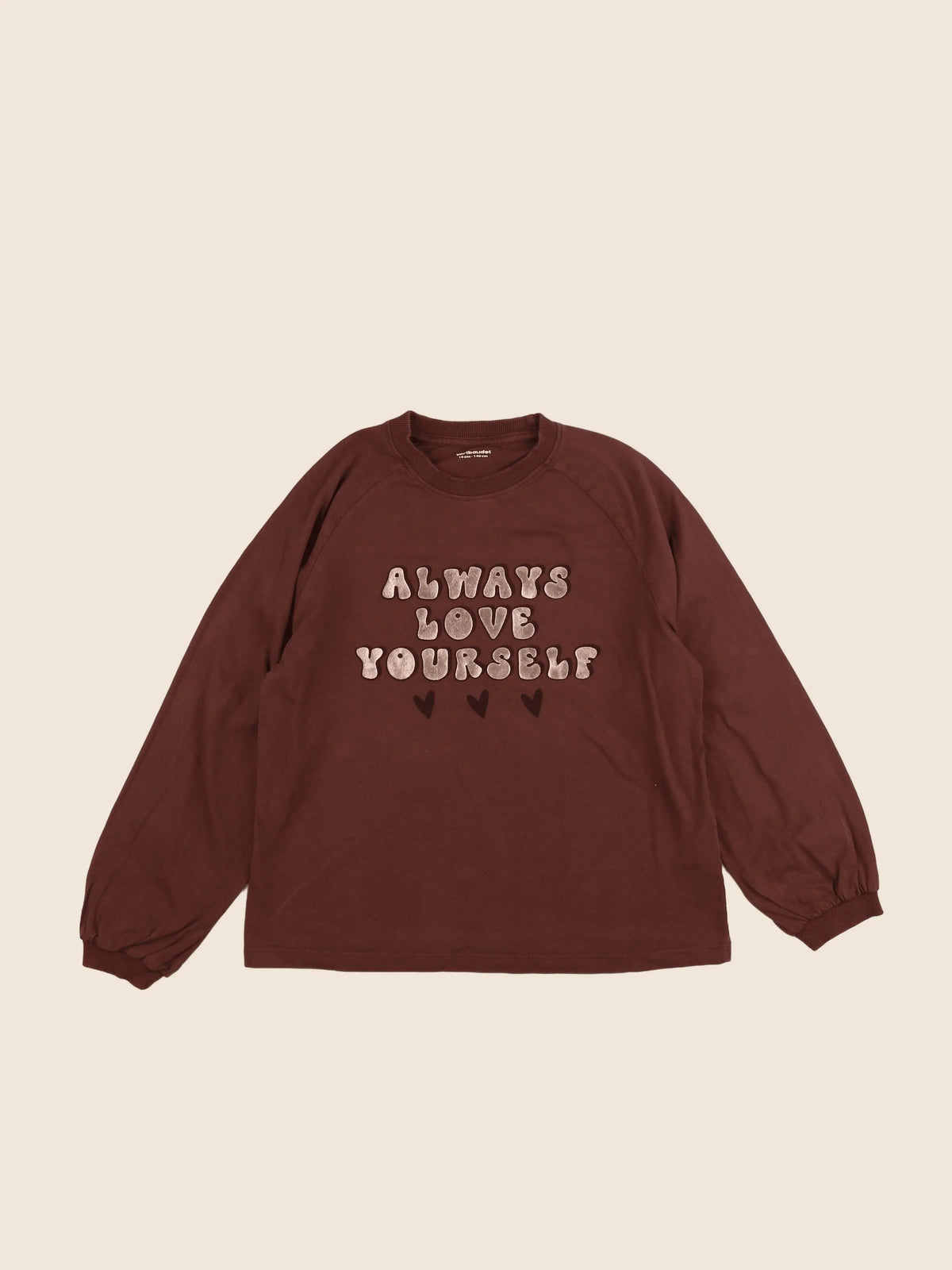 Vertbaudet - tee-shirt marron, or - 10 ans