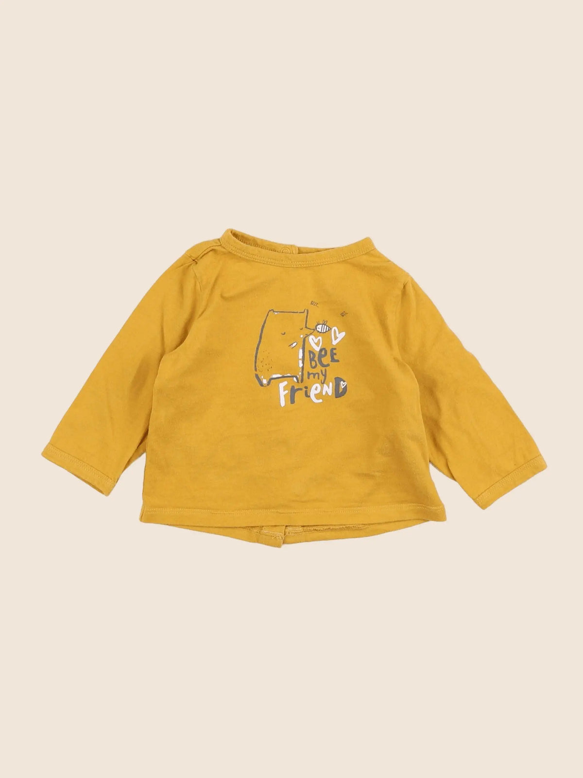Vertbaudet - tee-shirt jaune - 6 mois