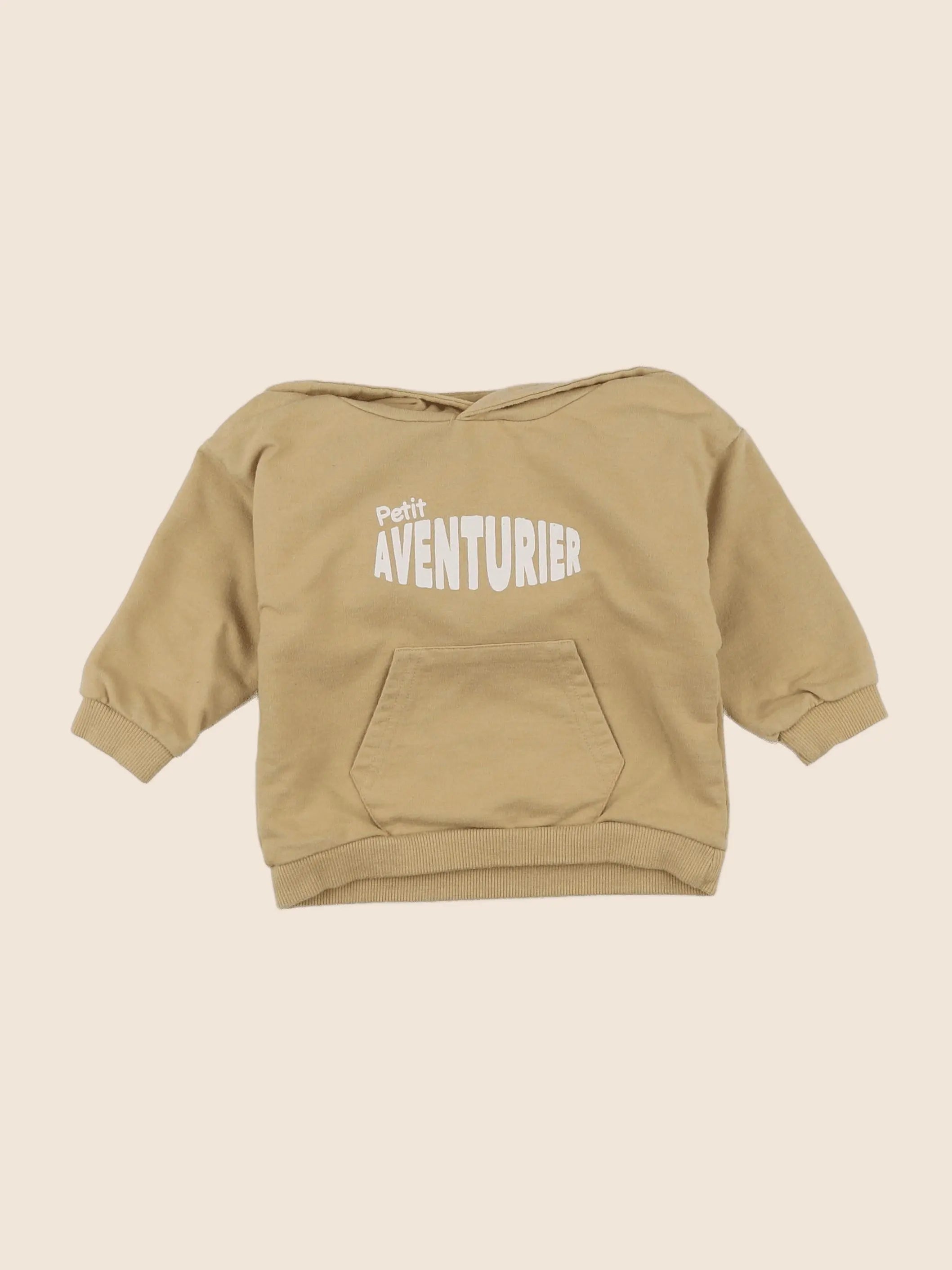 Vertbaudet - sweat jaune - 9 mois