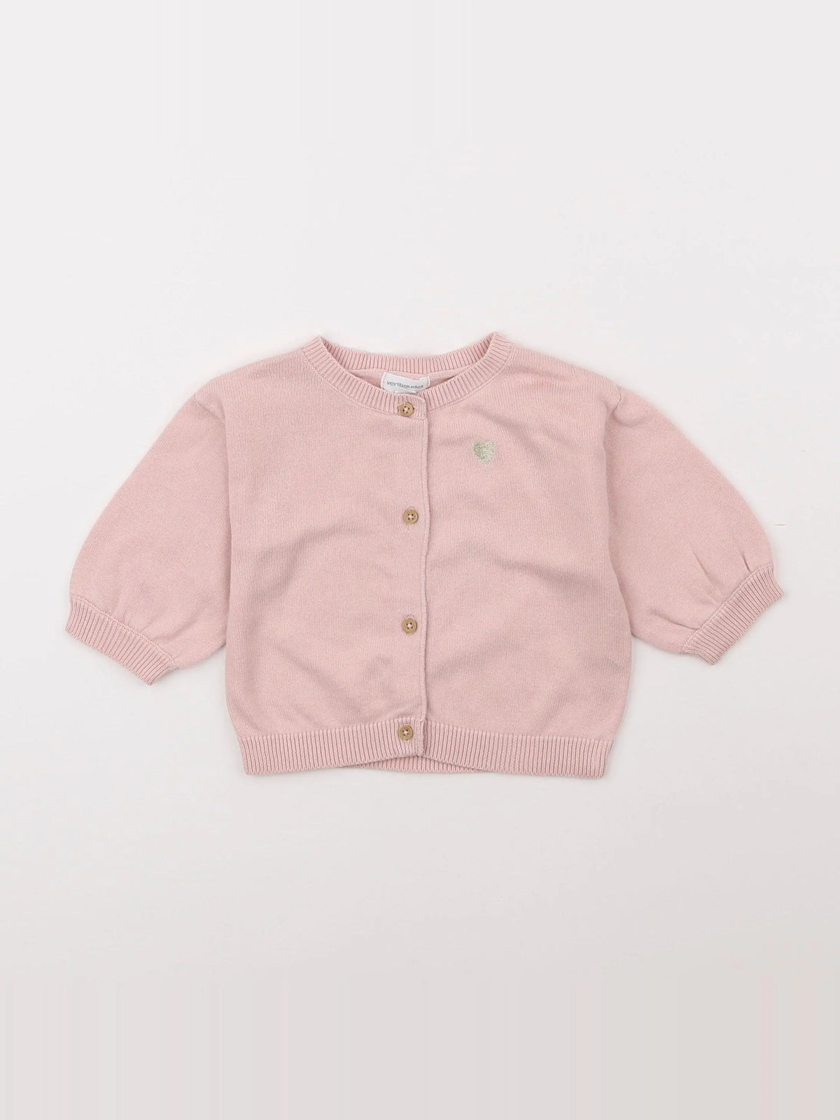 Vertbaudet - gilet rose - 6 mois
