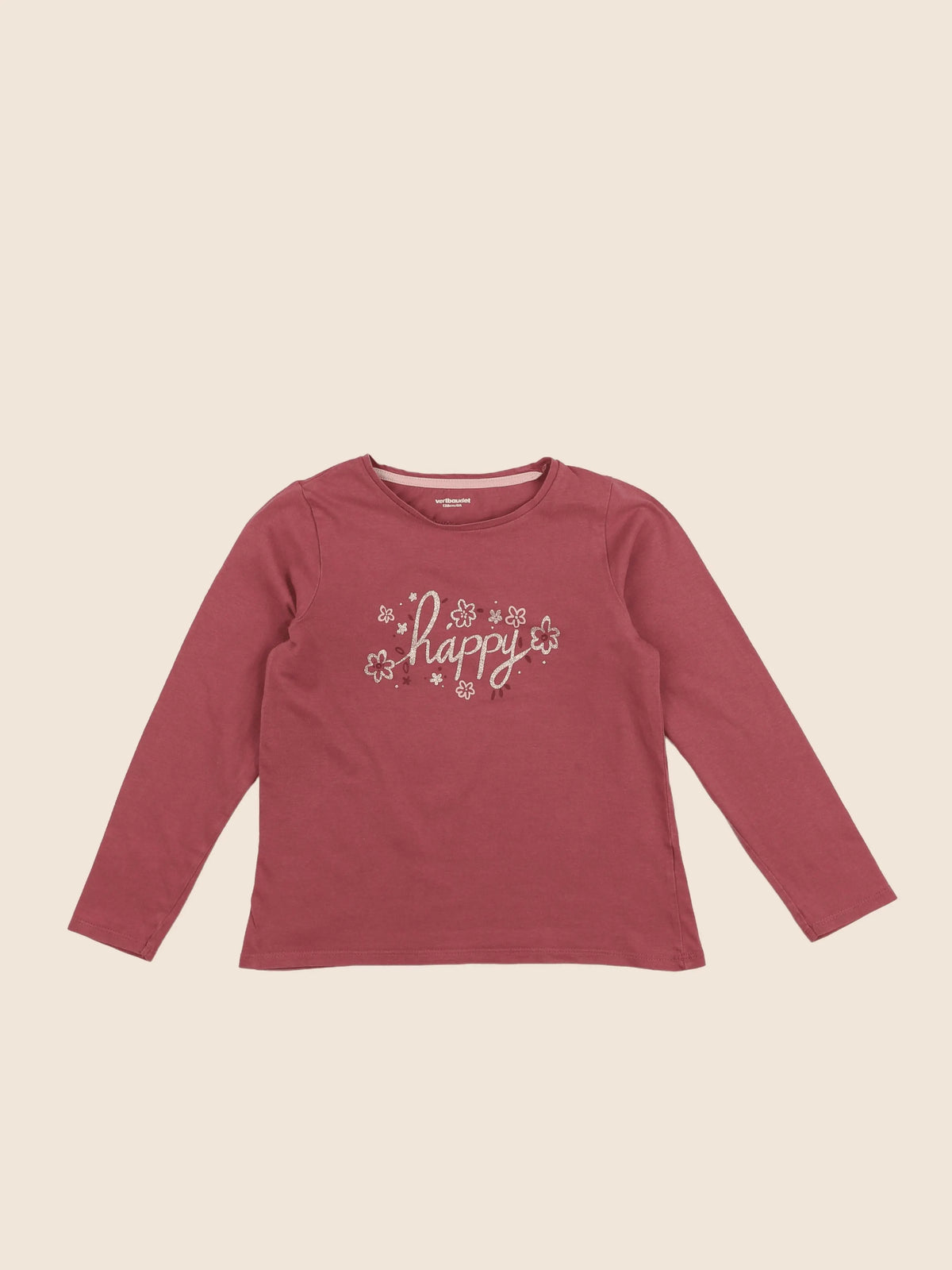 Vertbaudet - tee-shirt rose - 8 ans
