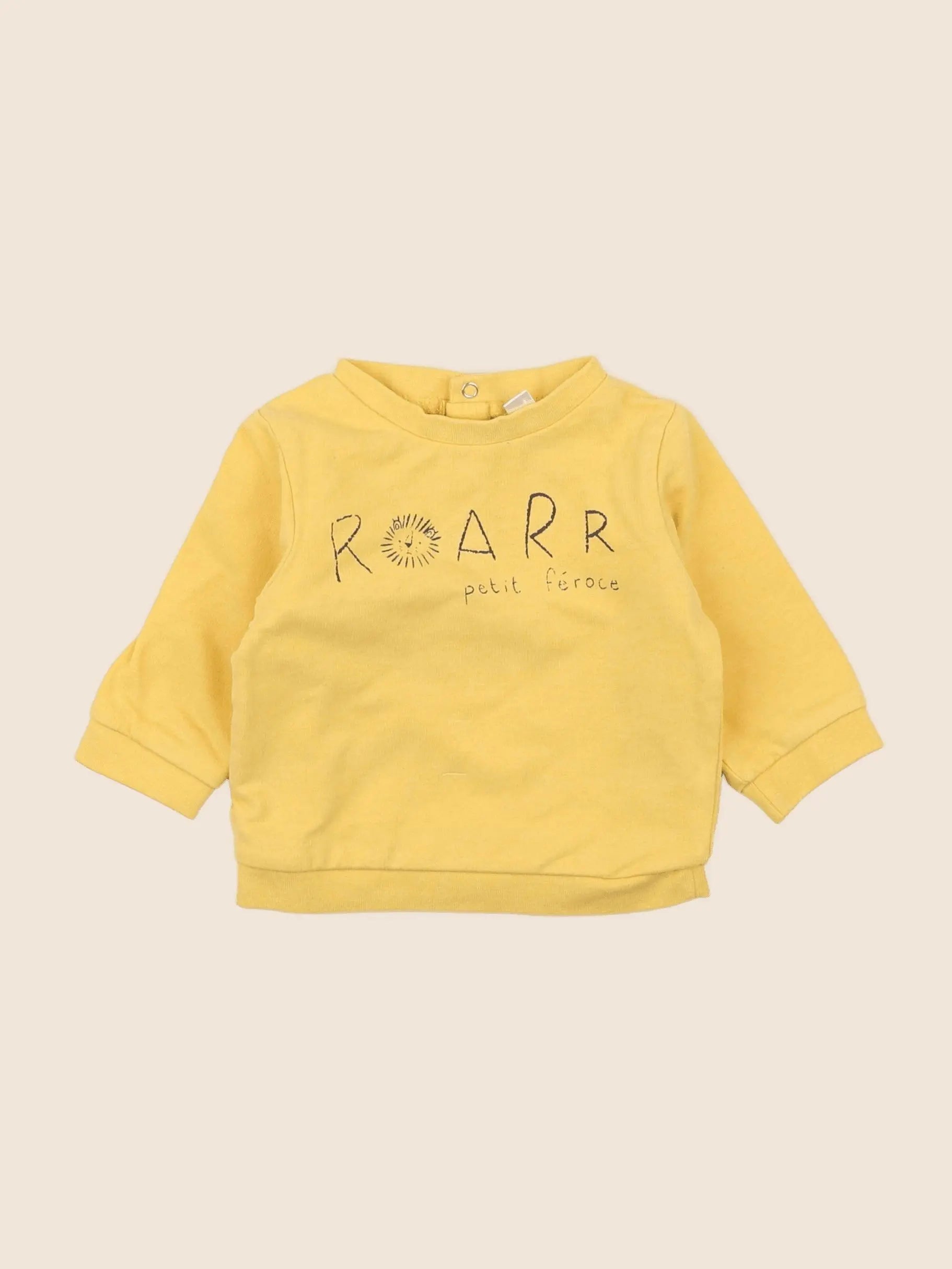 Vertbaudet - sweat jaune - 3 mois