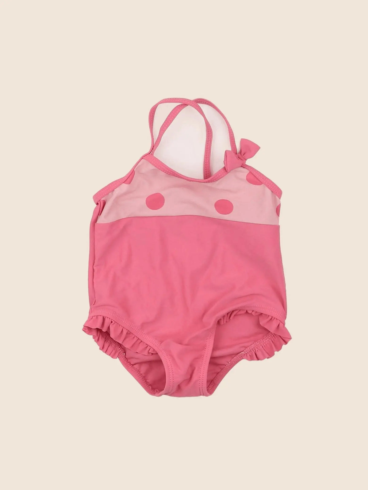 Vertbaudet - maillot de bain rose - 12 mois