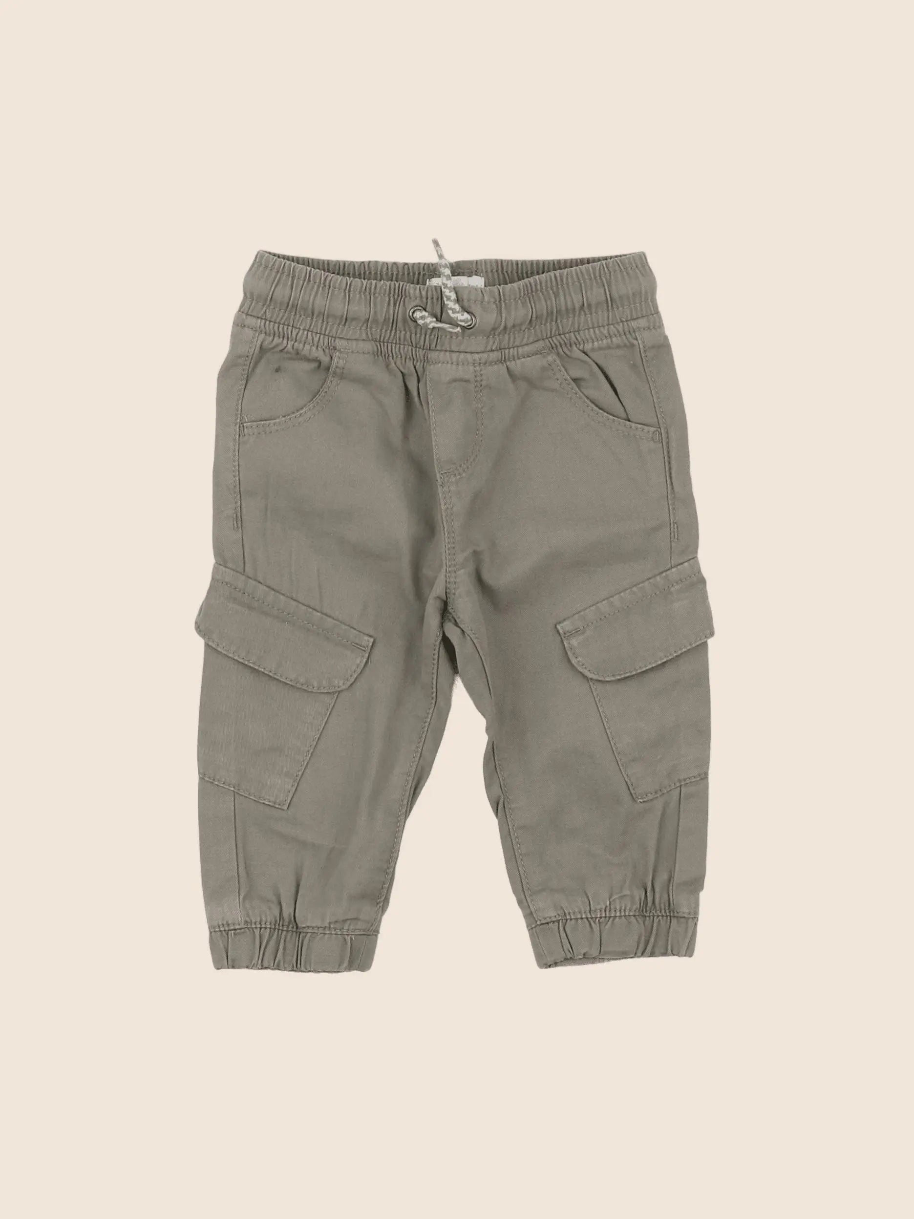 Vertbaudet - pantalon vert - 9 mois