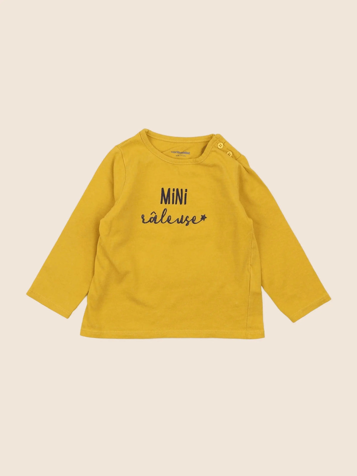 Vertbaudet - tee-shirt jaune - 9 mois