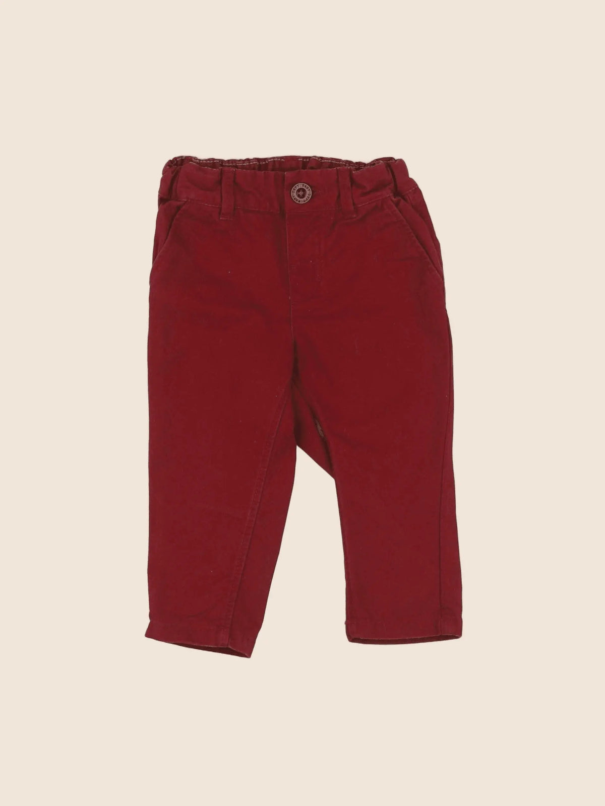 H&M - pantalon rouge - 6 mois