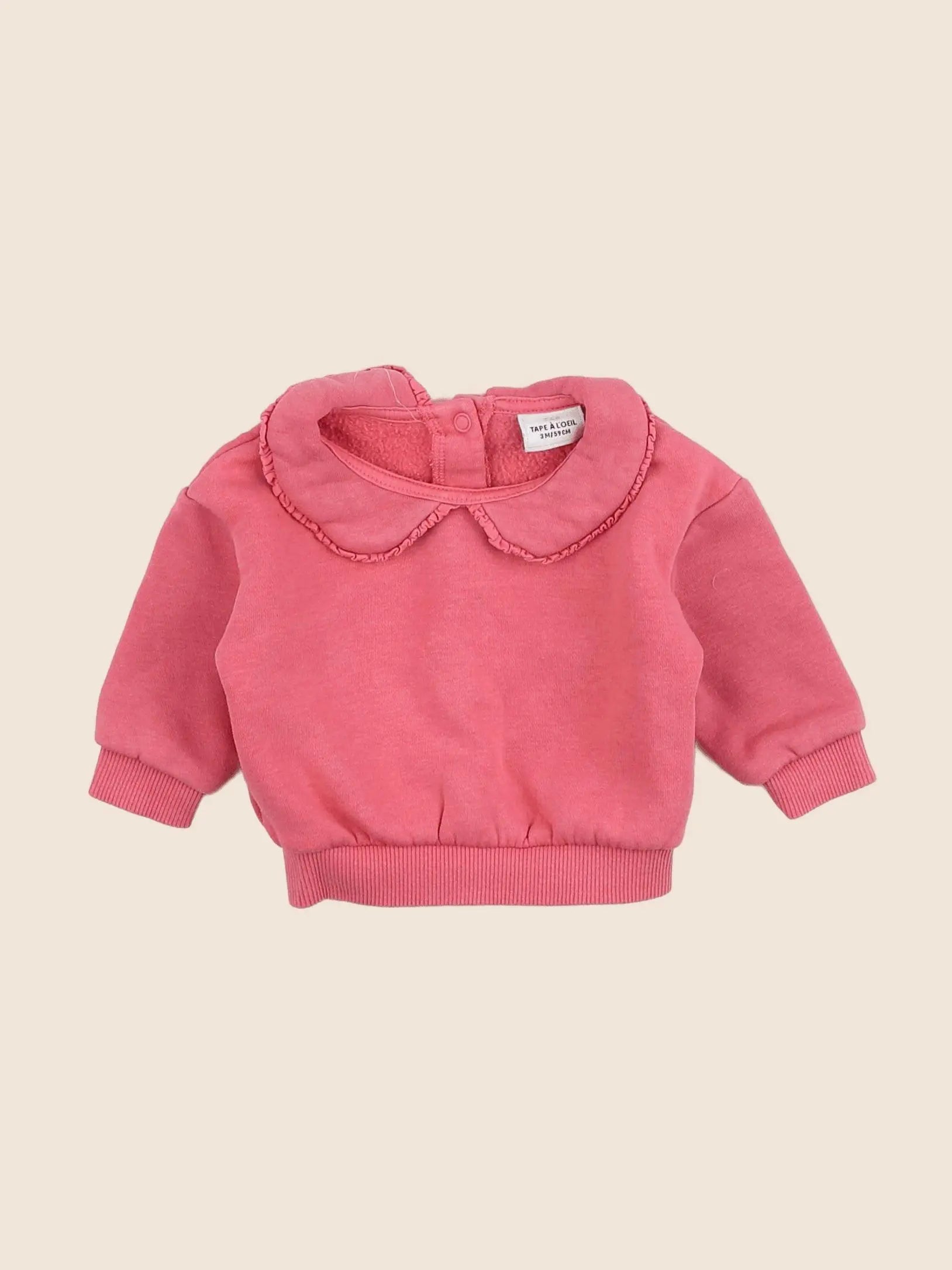 Tape à l'oeil - sweat rose - 3 mois