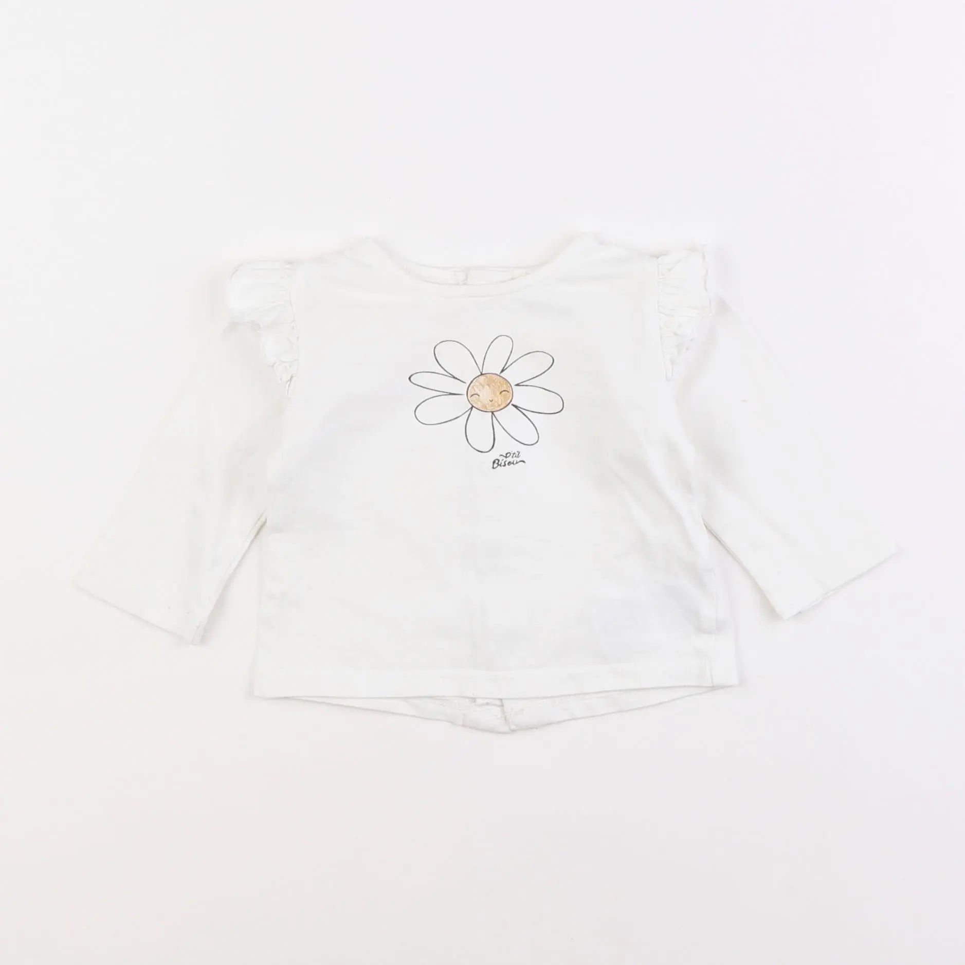 Vertbaudet - tee-shirt blanc - 3 mois