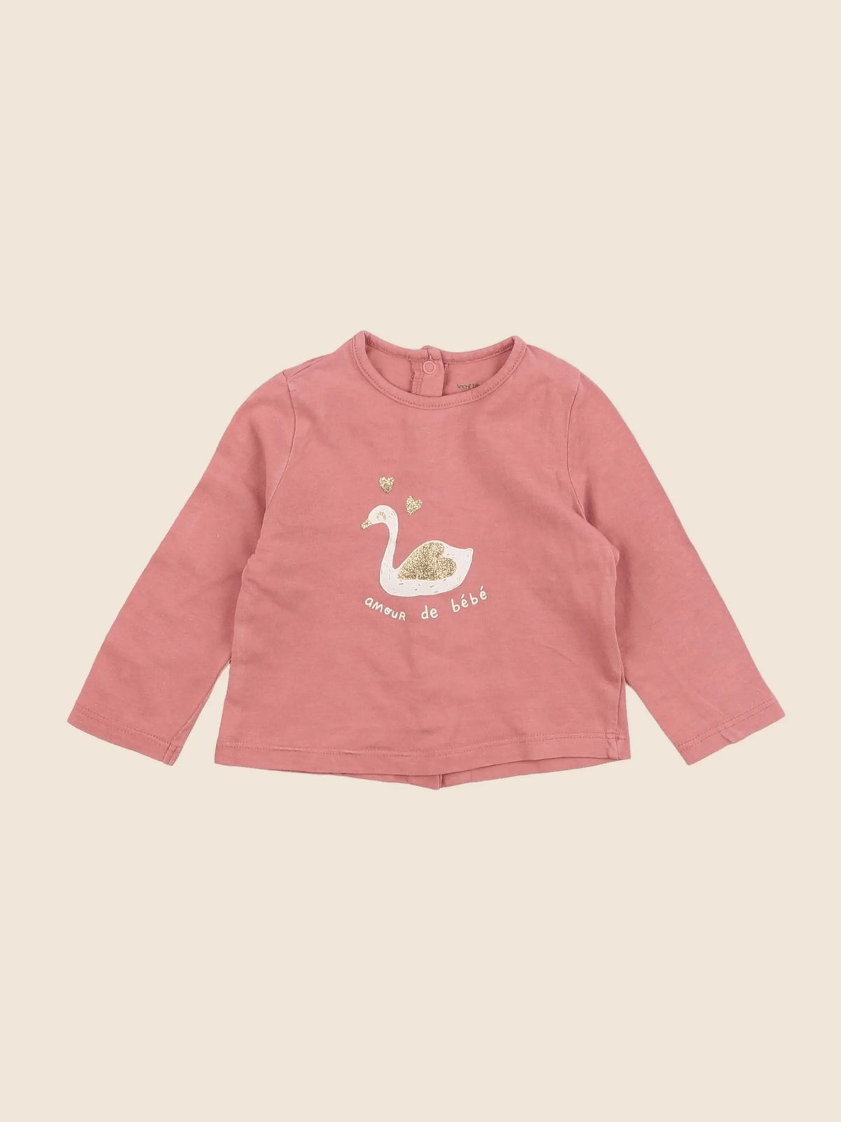 Vertbaudet - tee-shirt rose - 6 mois