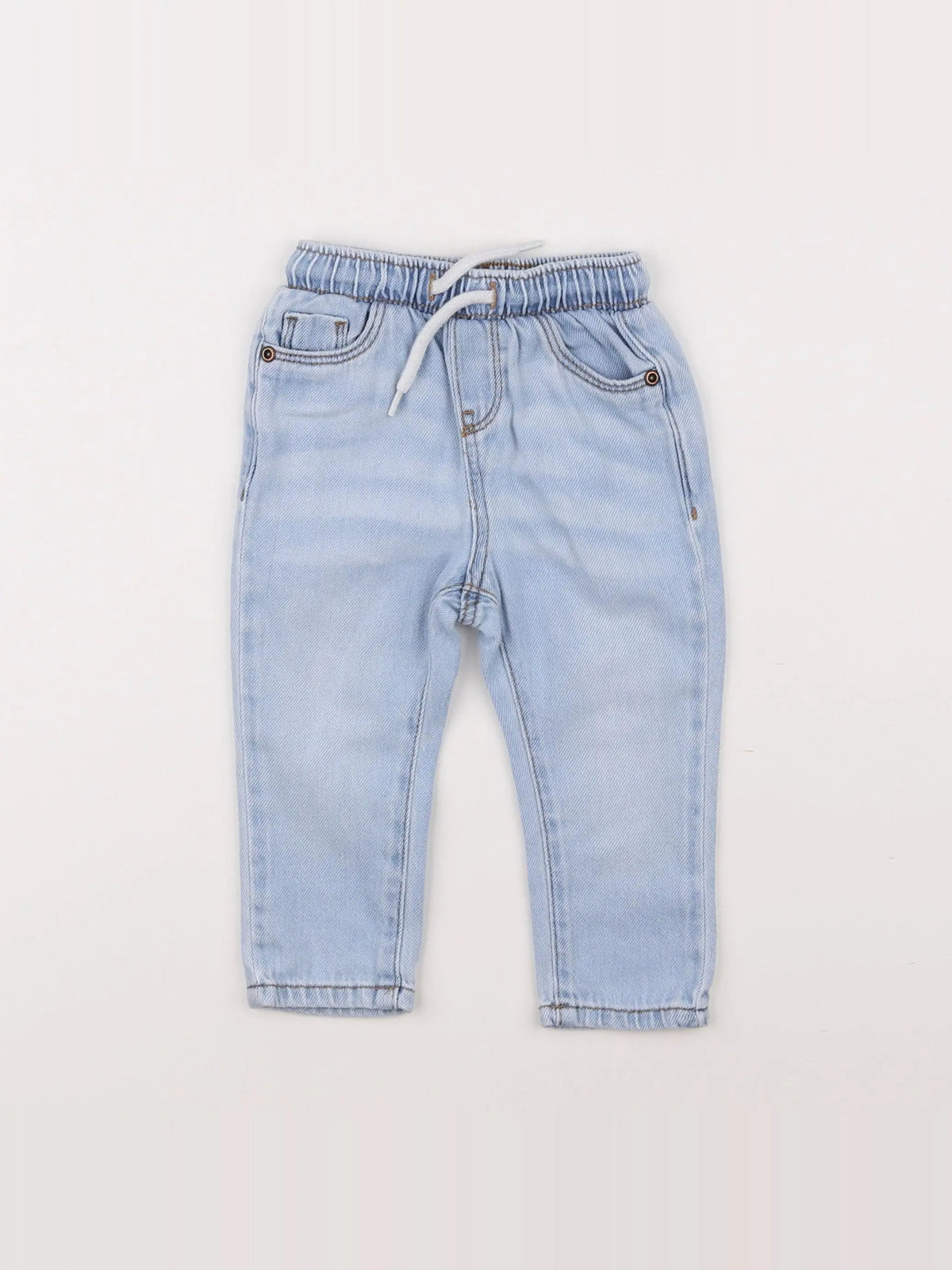 Vertbaudet - pantalon bleu - 12 mois