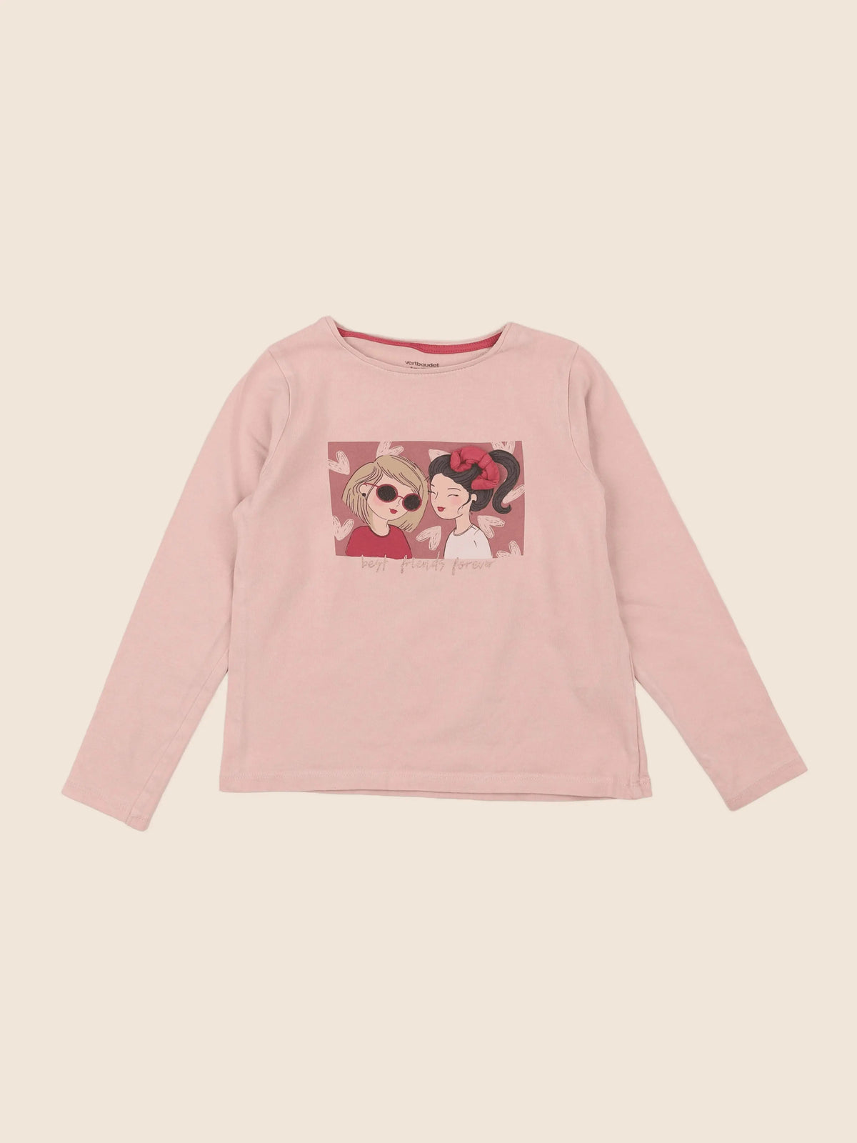 Vertbaudet - tee-shirt rose - 8 ans
