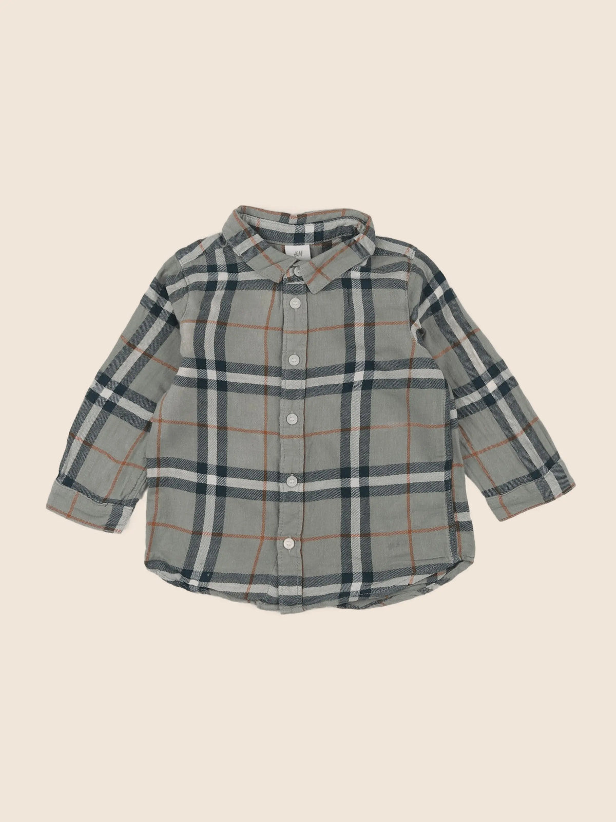 H&M - chemise vert - 12/18 mois