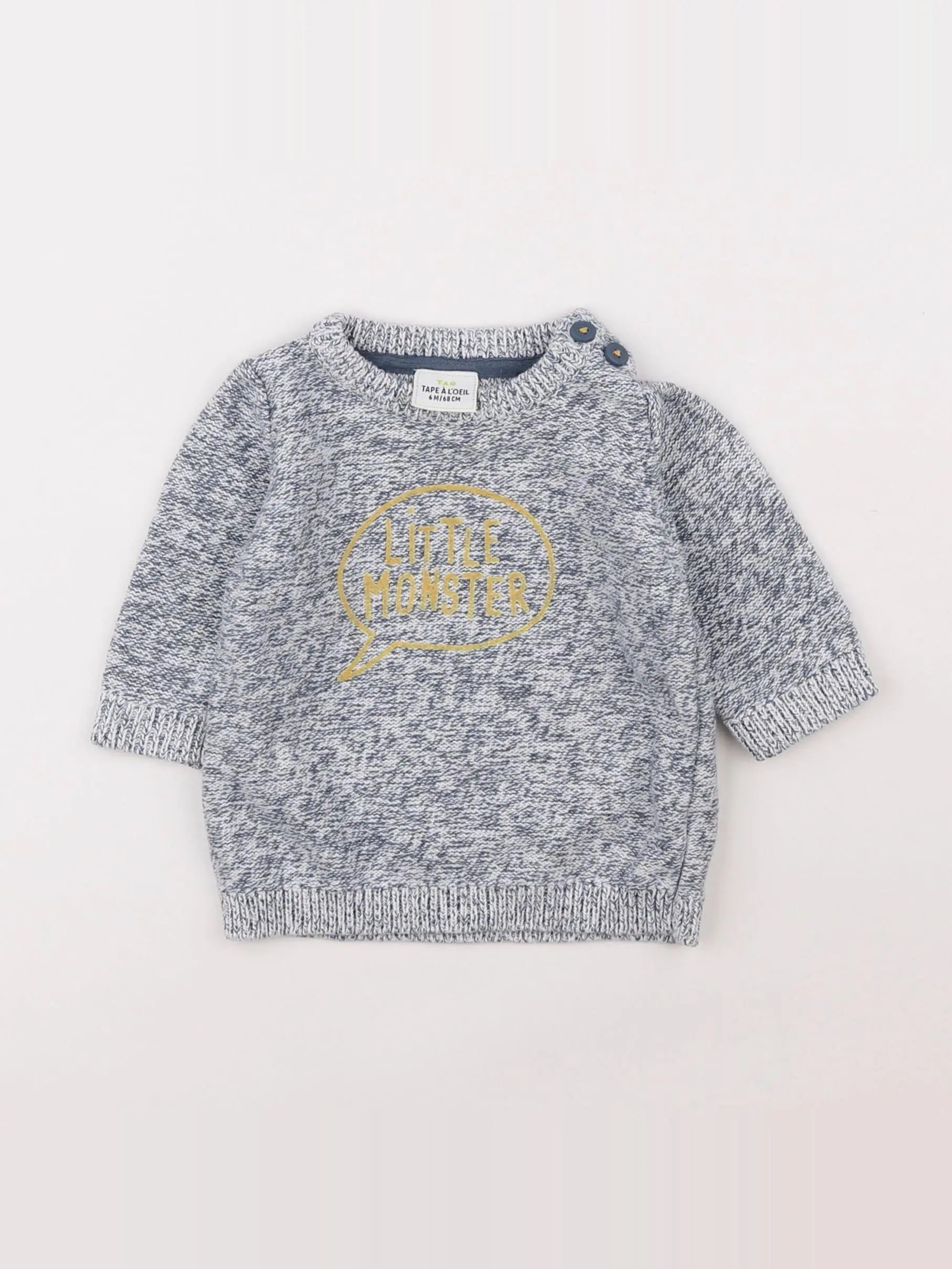 Tape à l'oeil - pull bleu - 6 mois