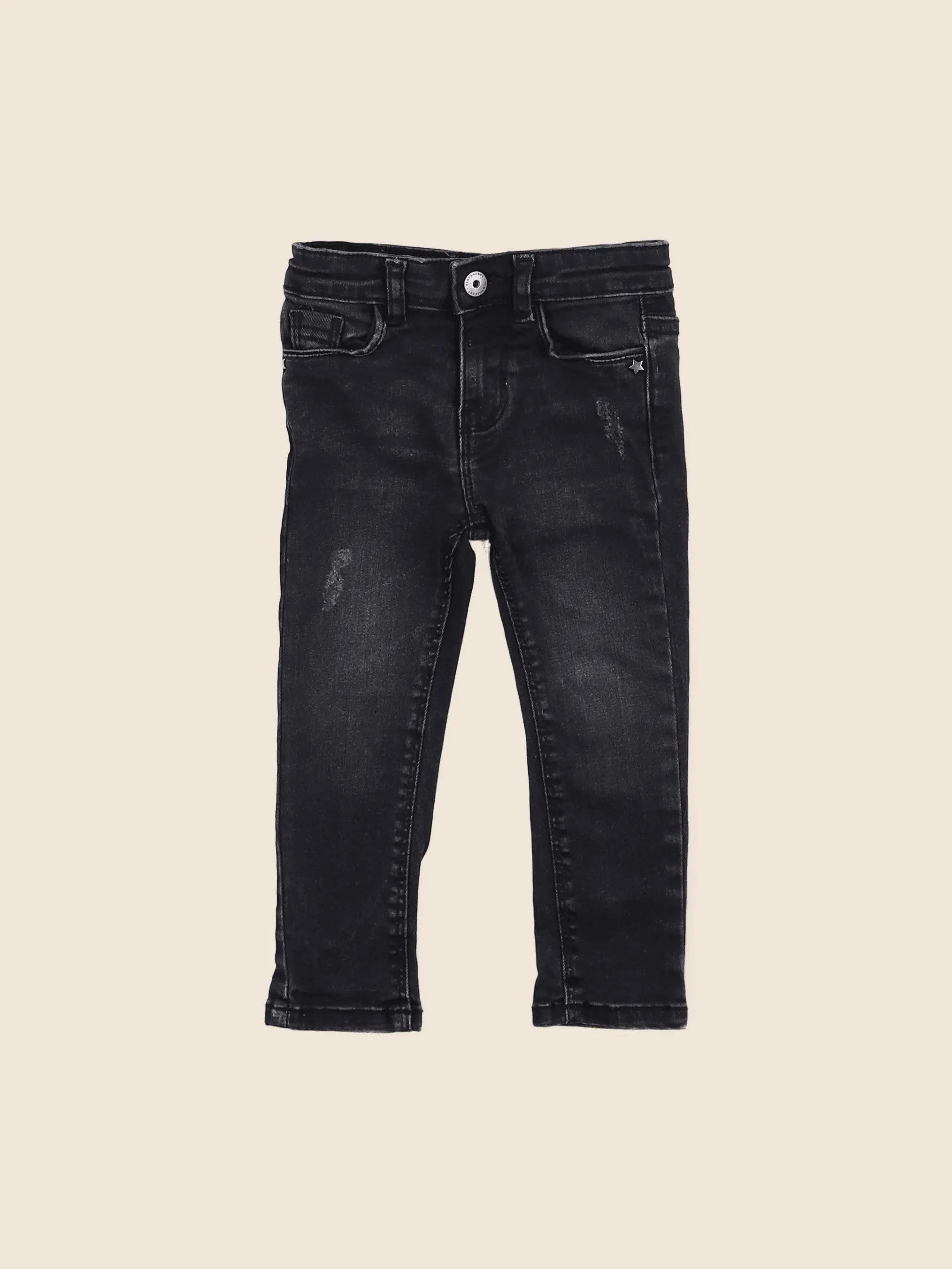 Vertbaudet - jean gris, noir - 2 ans