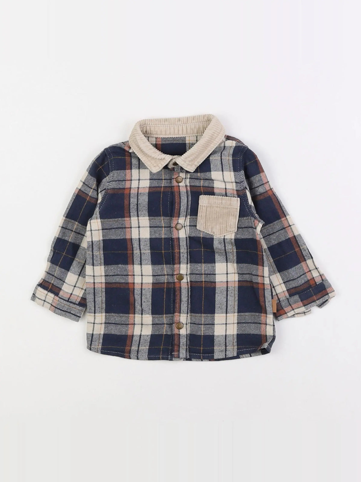 Vertbaudet - chemise multicolore - 9 mois