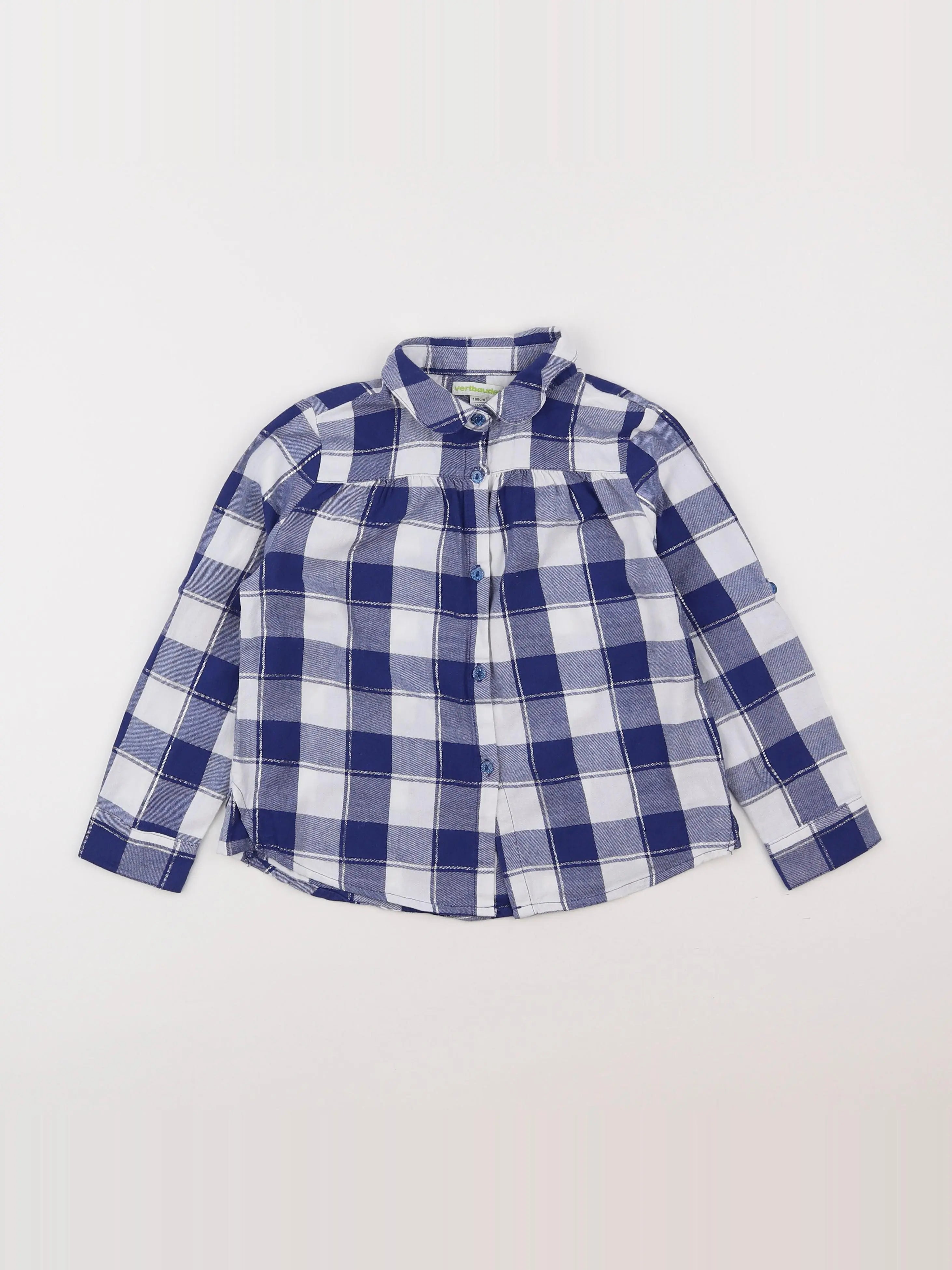 Vertbaudet - blouse bleu, argent - 5 ans